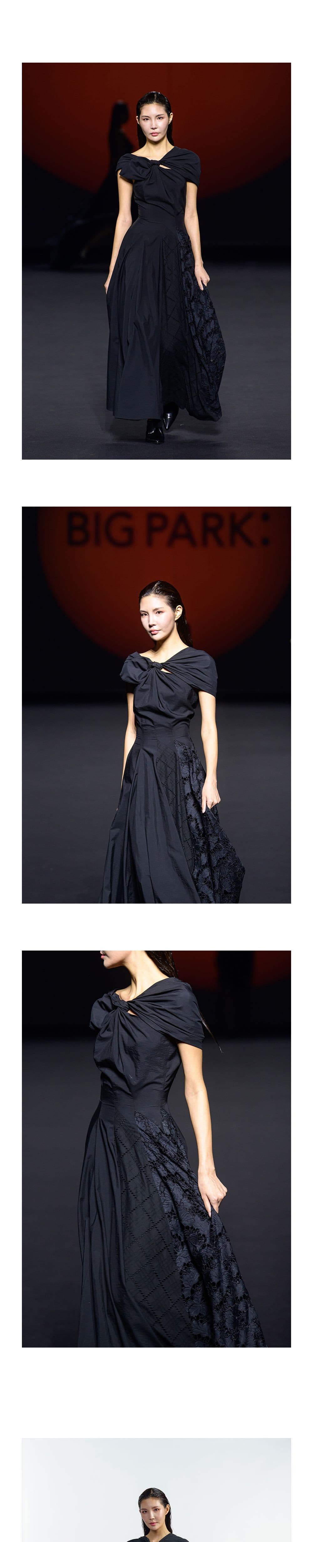 Black Cotton Flare Dress — vue 3