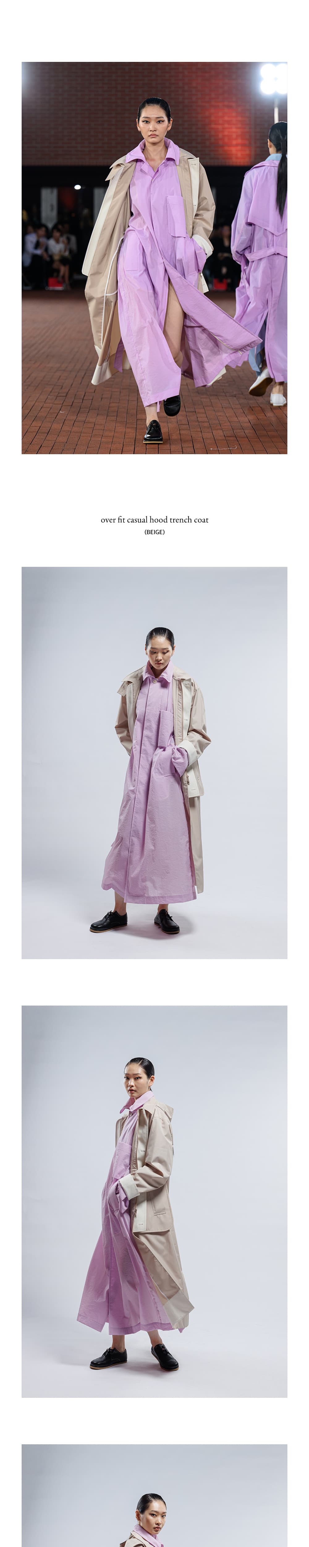 Over Fit Casual Hood Trench Coat — vue 3