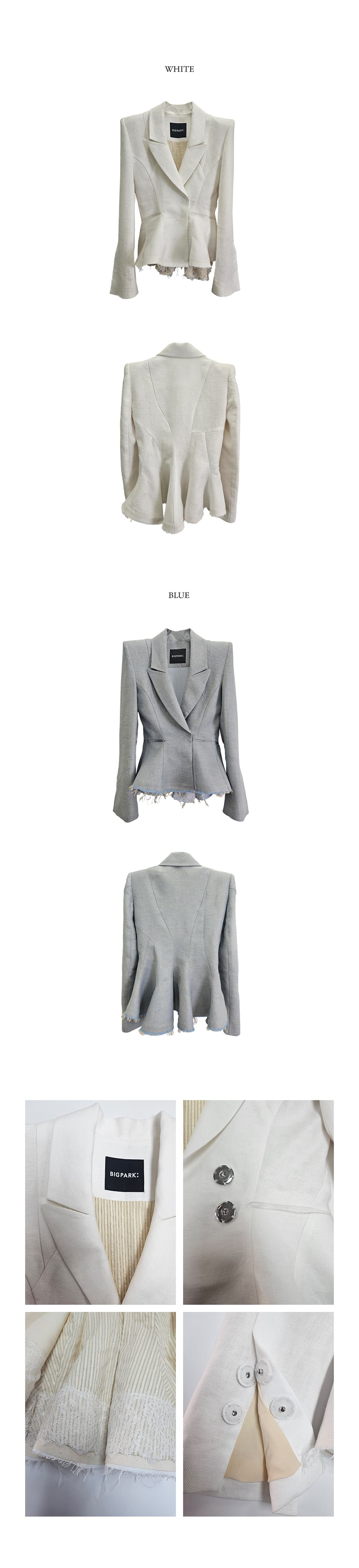 Peplum Details Double Tailored Short Jacket — vue 6