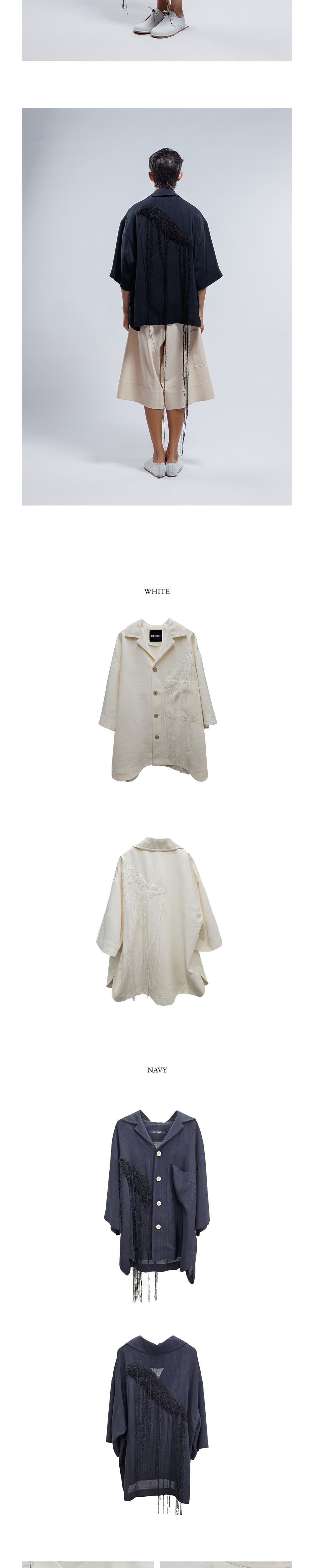 Hand-Embroidered Loose Fit Shirt — vue 5