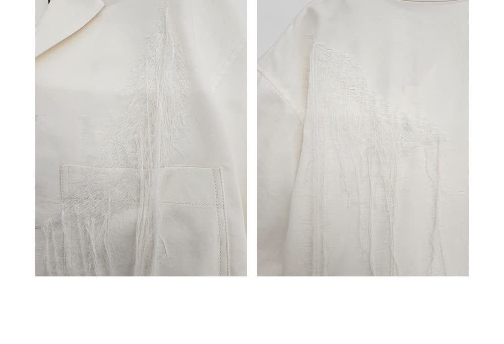 Hand-Embroidered Loose Fit Shirt — vue 6