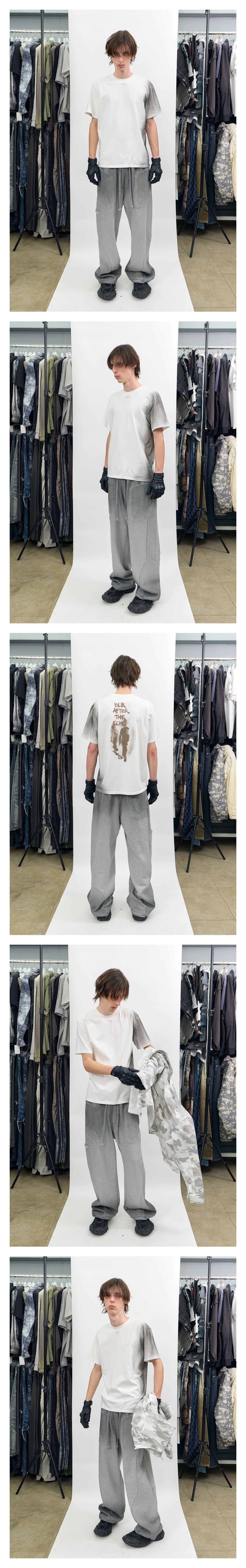Silhouette Graphic Oversized T-Shirt Ivory — vue 2