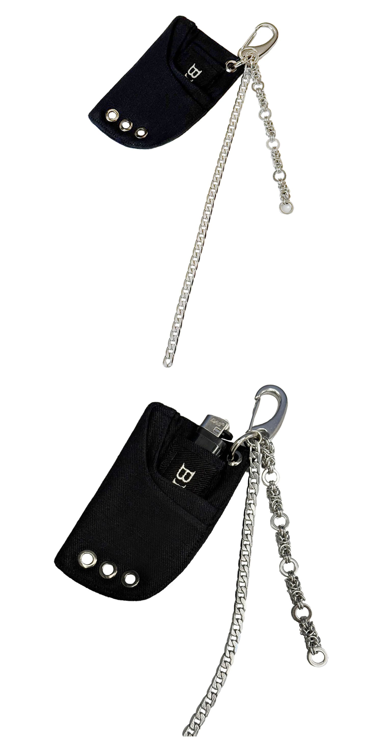 Eyelet Pouch Double Chain Key Ring — vue 4