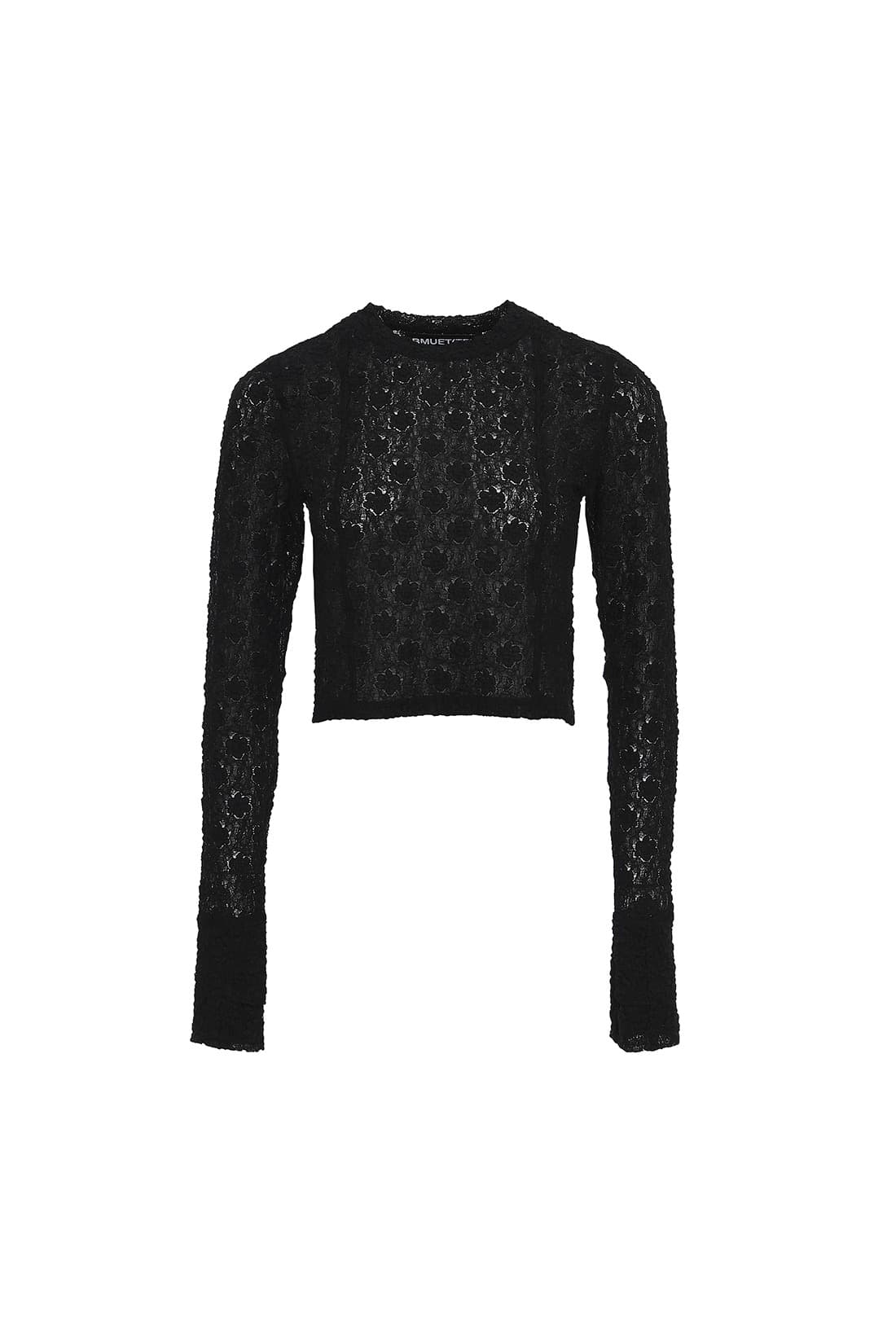 Flower Lace Top Black — vue 1