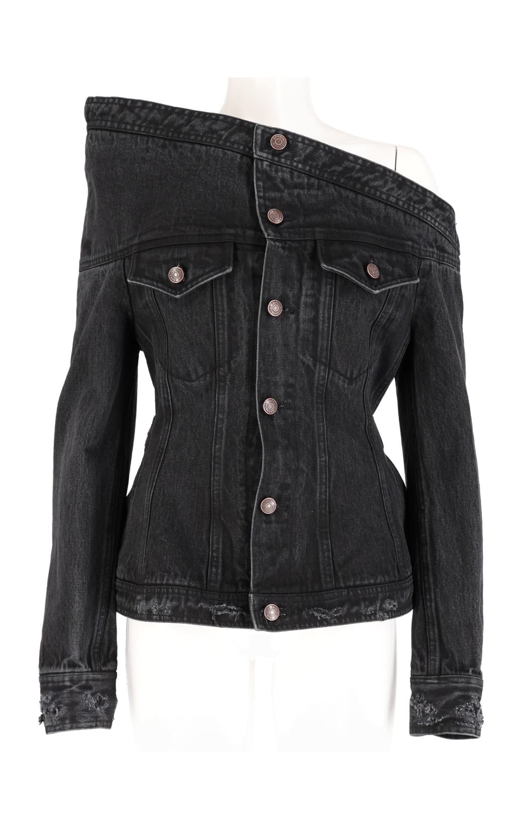 Asymetrical Denim Jacket — vue 3