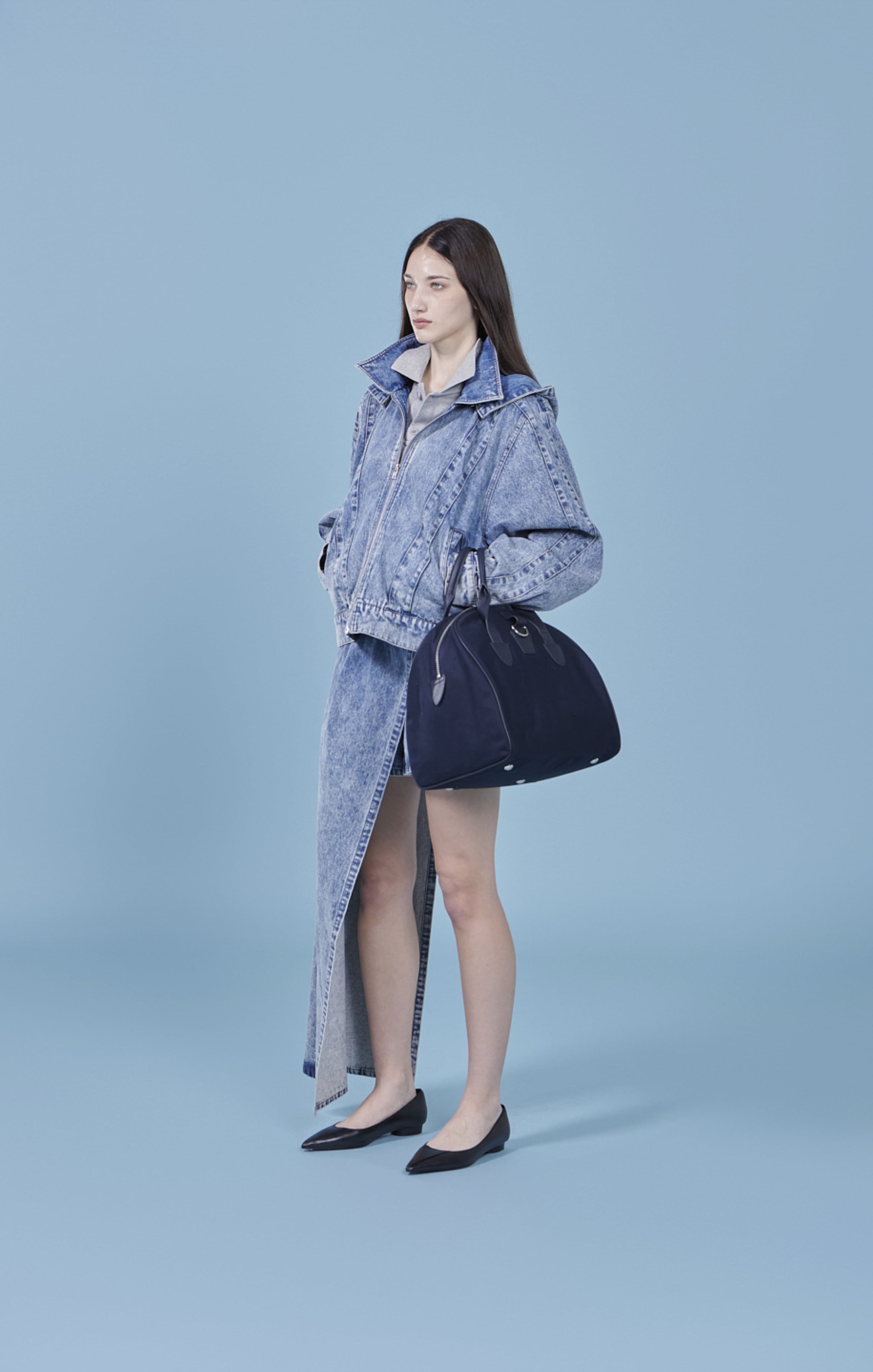 Linear Blocking Denim Jacket — vue 4