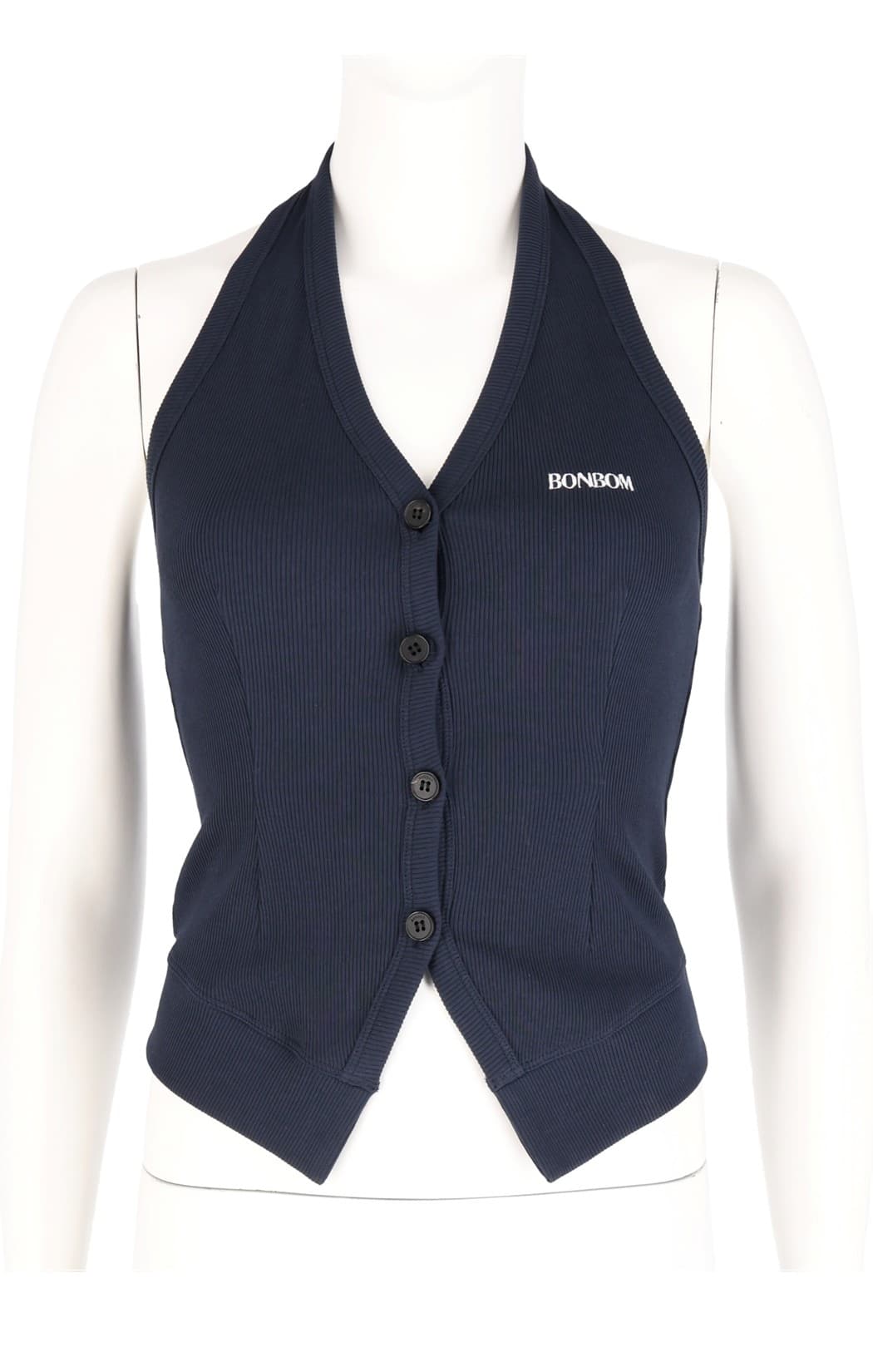 Halter Neck Vest Cardigan — vue 1