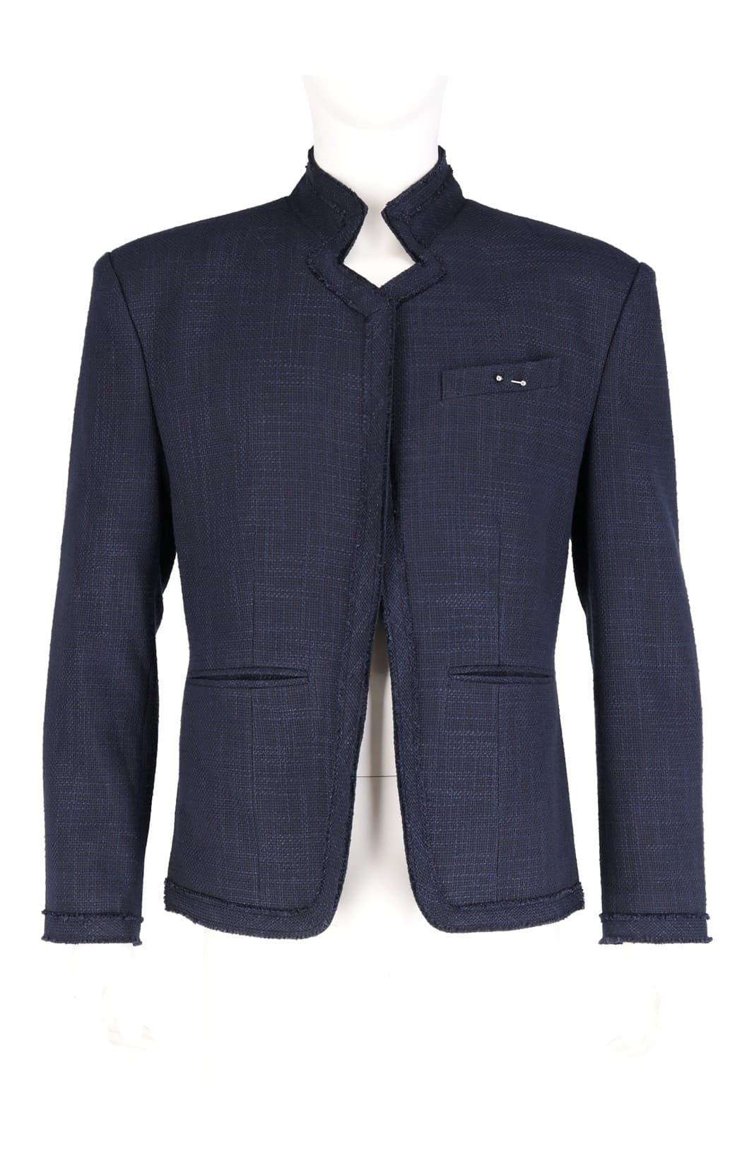Flat Notchep Lafel Tweed Blazer — vue 1