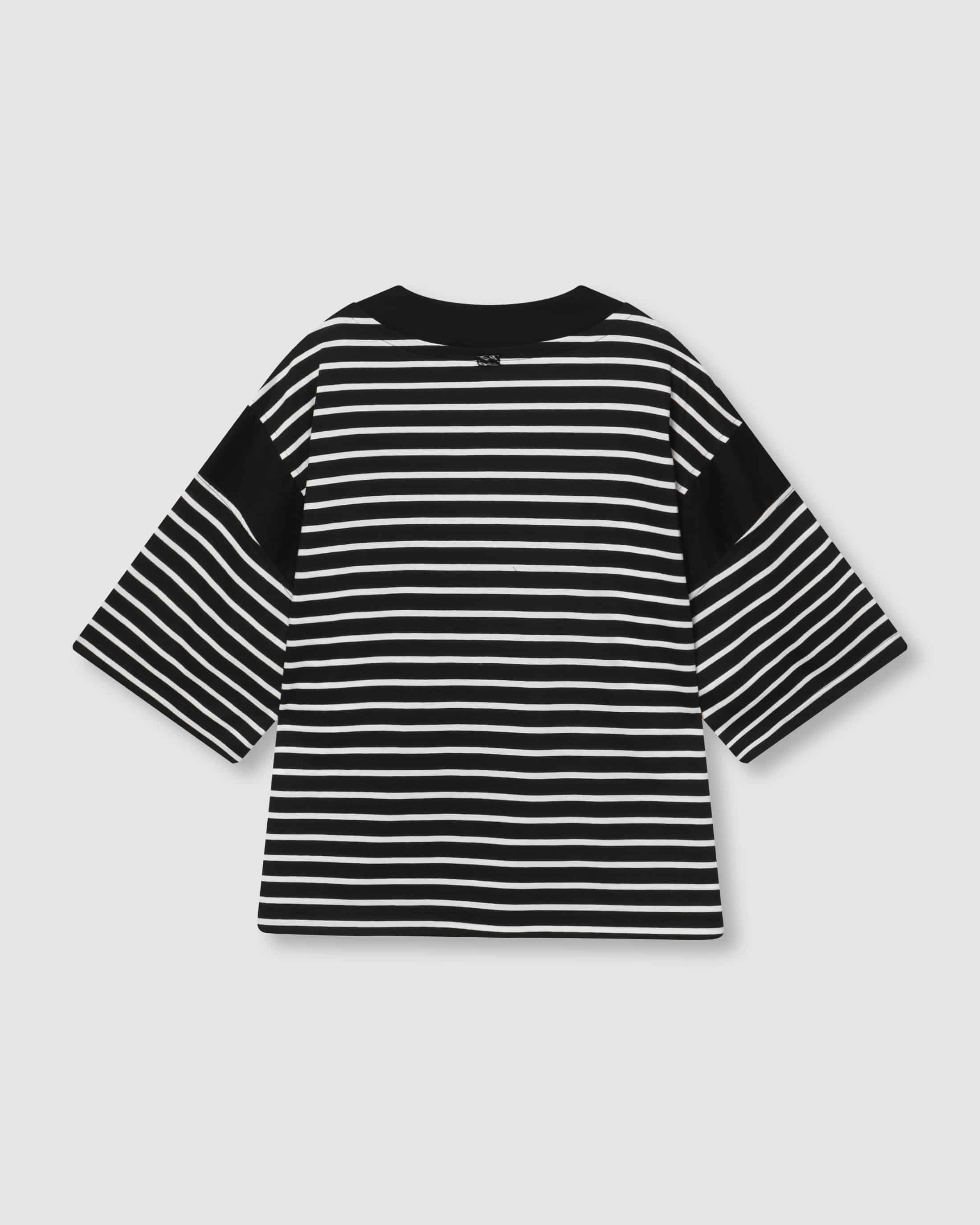 Striped Half-Sleeve Black PT — vue 3