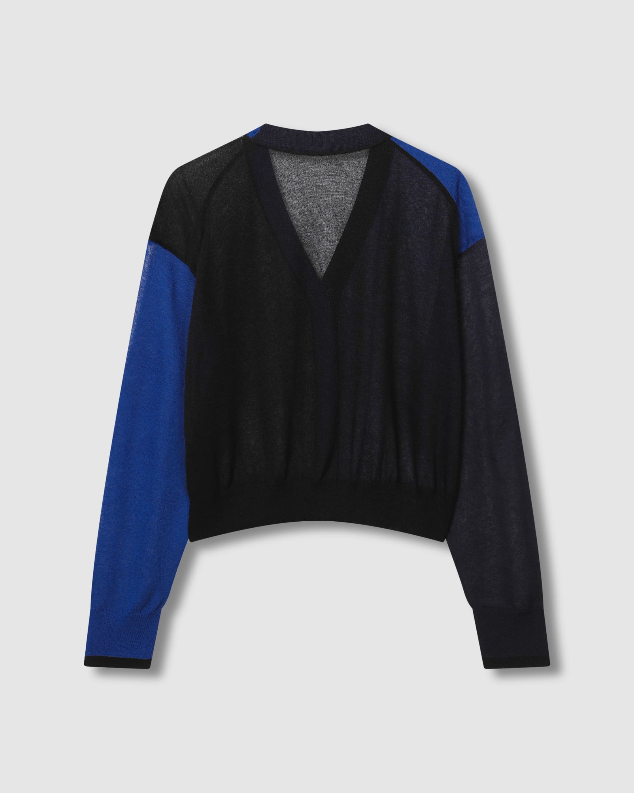 Color Mix Sheer Knit Cardigan Blue PT — vue 3