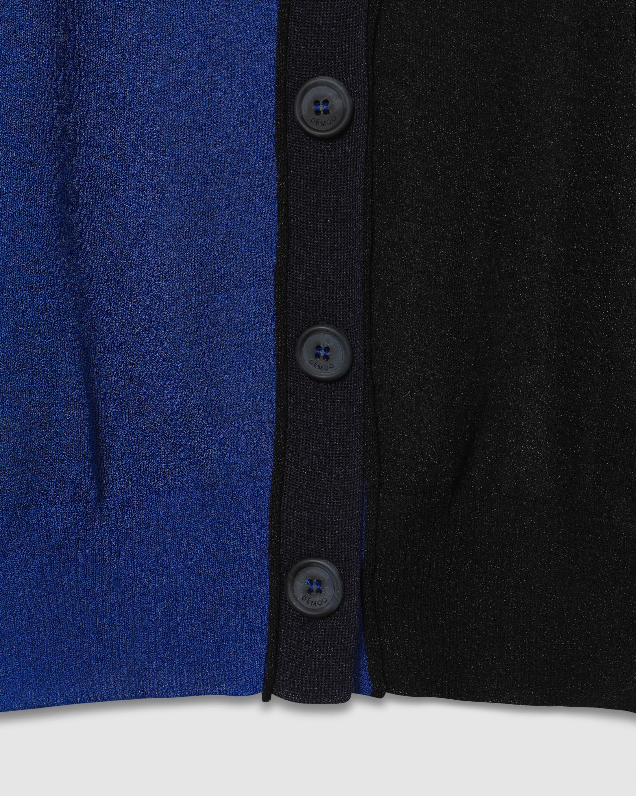 Color Mix Sheer Knit Cardigan Blue PT — vue 6