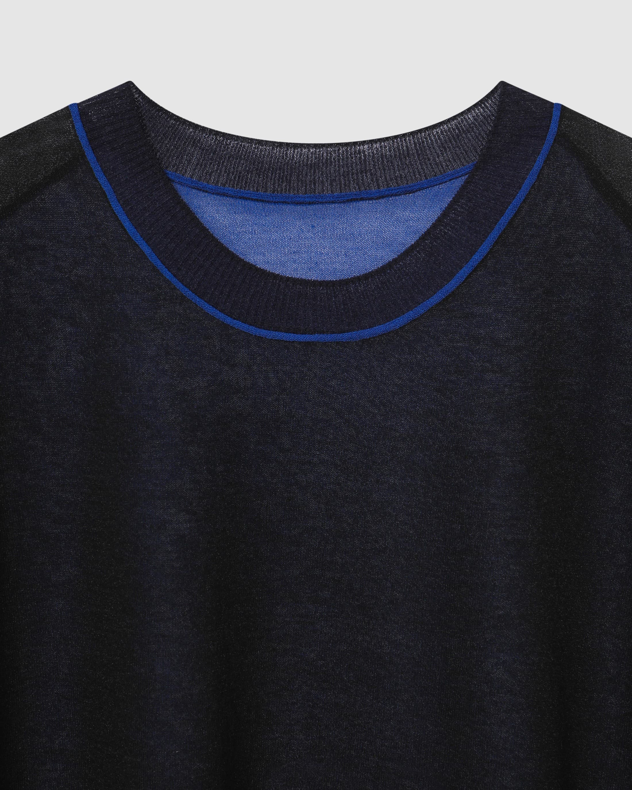 Color Mix Sheer Knit Blue PT — vue 4