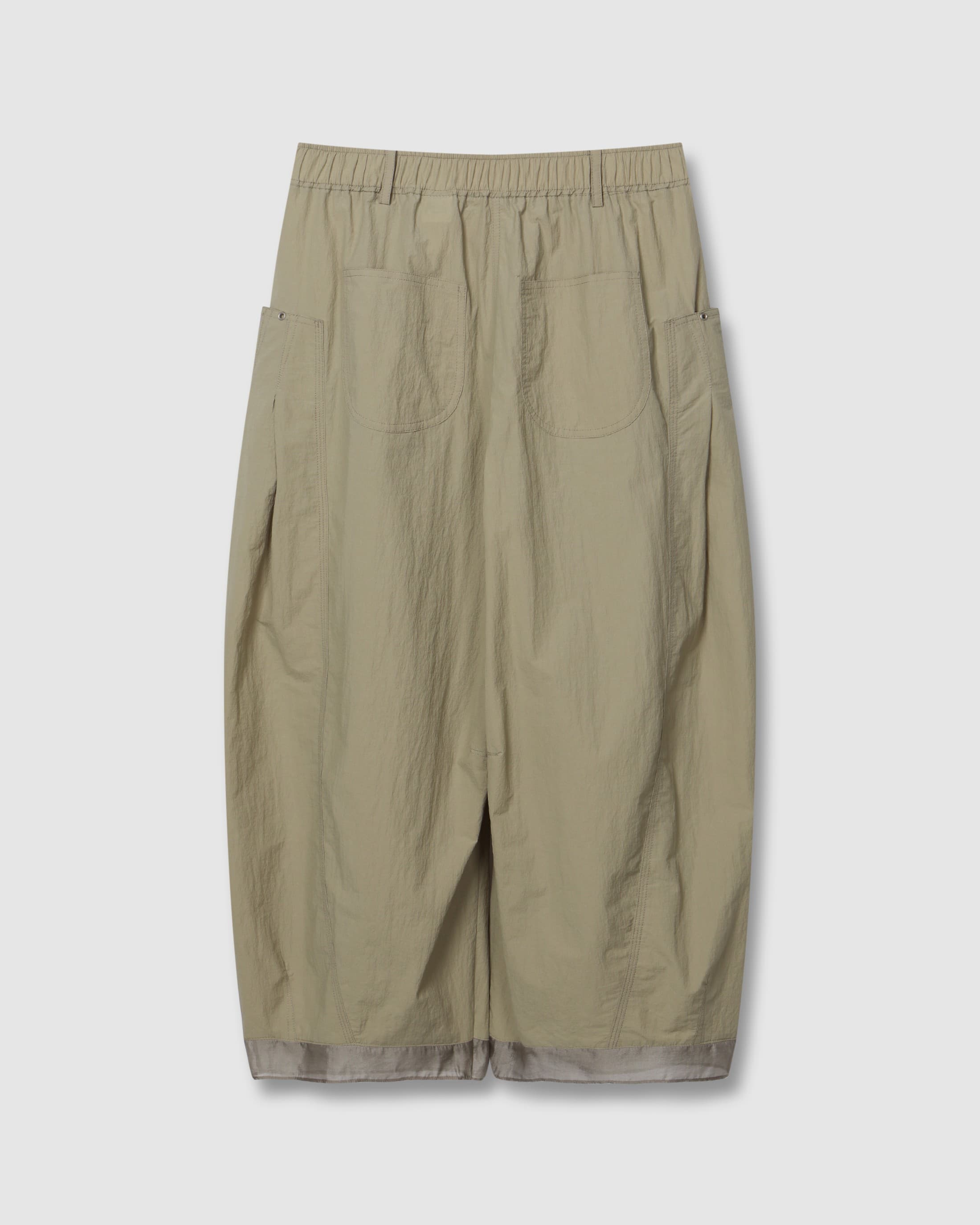Eyelet Point Tuck Pants Khaki Beige — vue 3