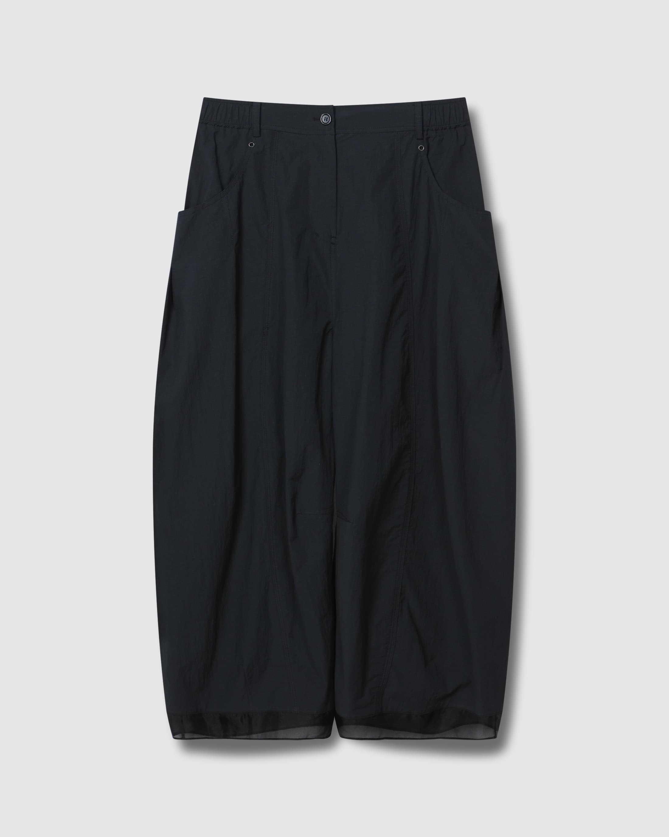 Eyelet Point Tuck Pants Dark Grey — vue 2