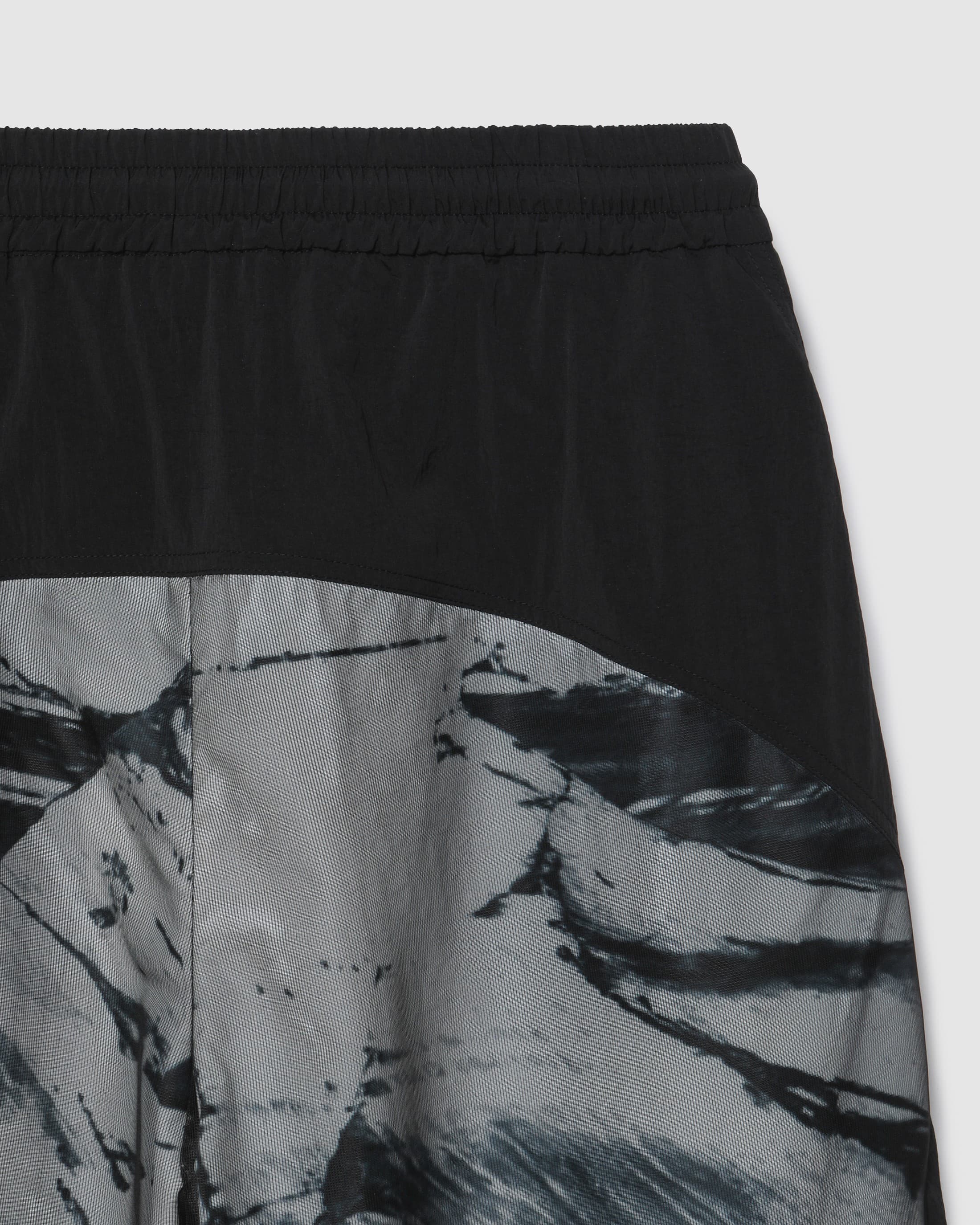 Print Mesh Banding Pants Black PT — vue 6
