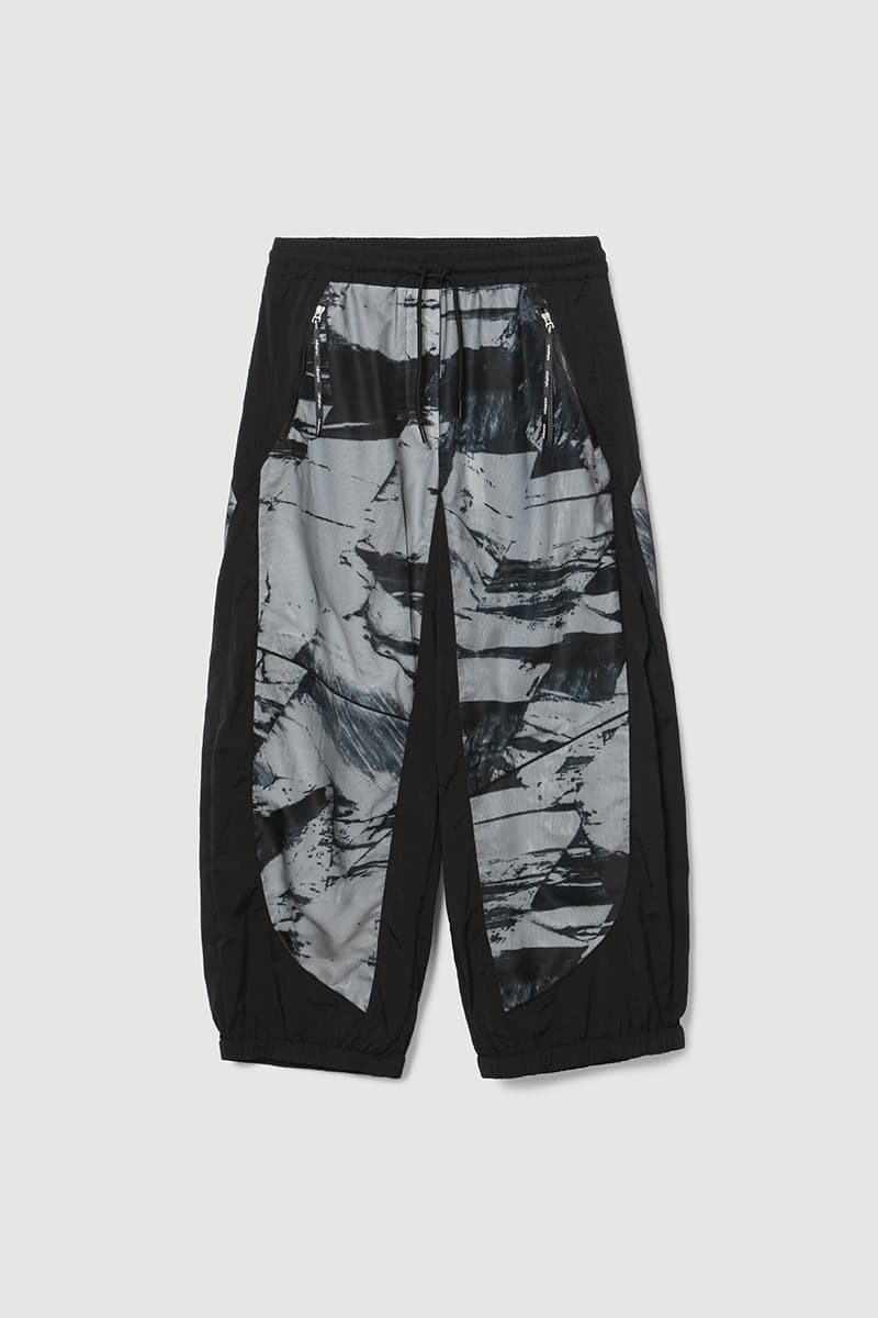 Print Mesh Banding Pants Black PT — vue 1