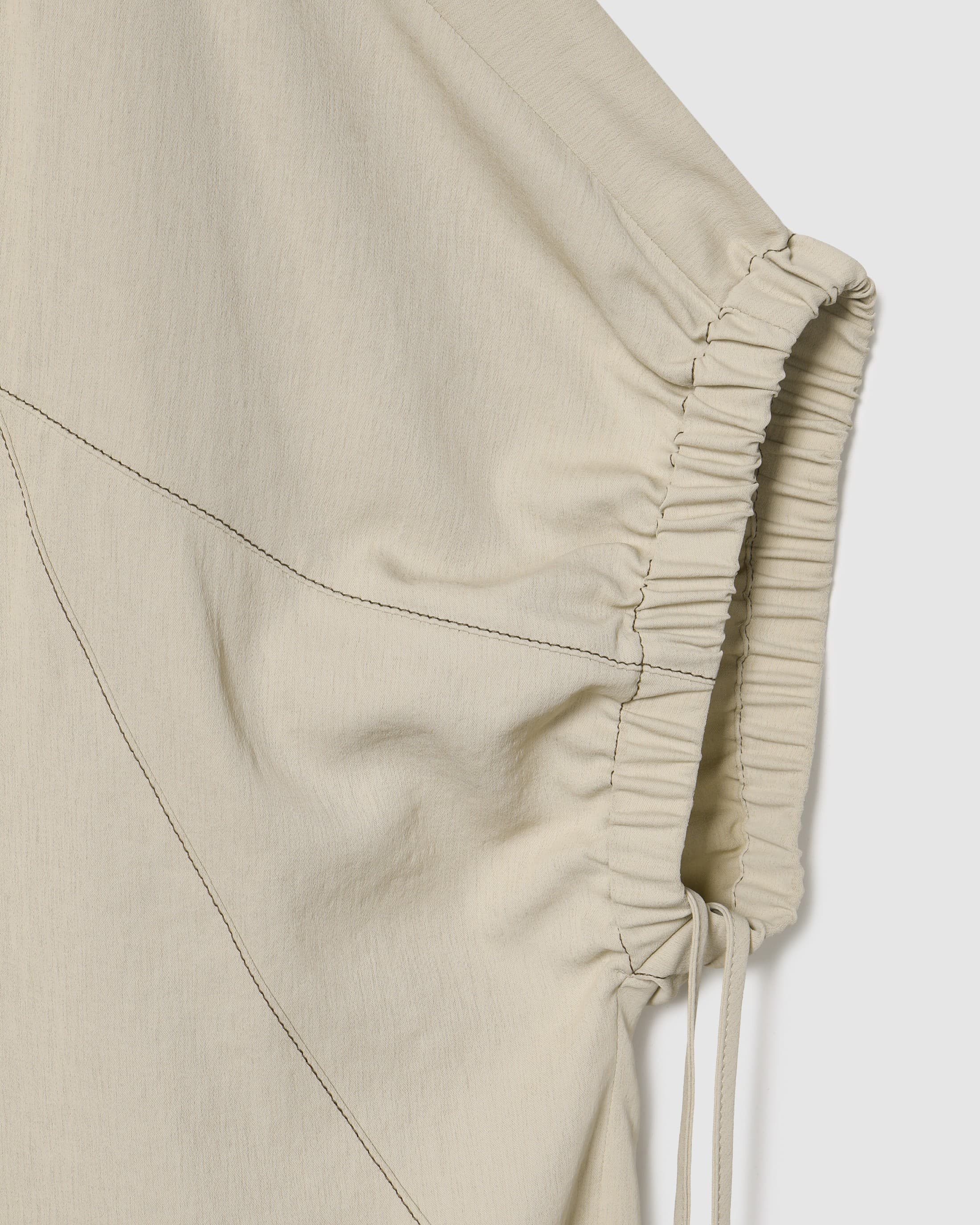 Curved Cut Stitch Blouse Beige — vue 5