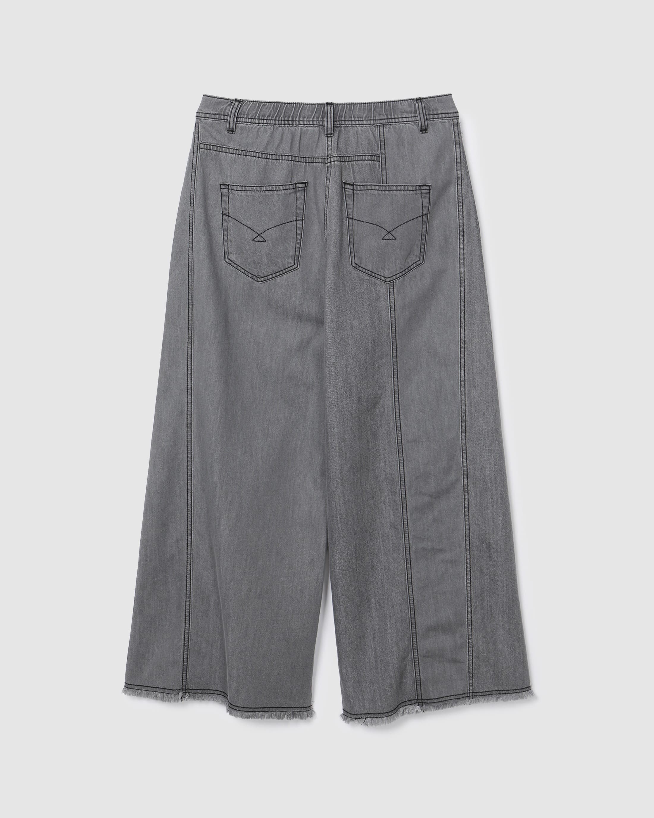 Wide Two-Tone Denim Pants Grey — vue 3