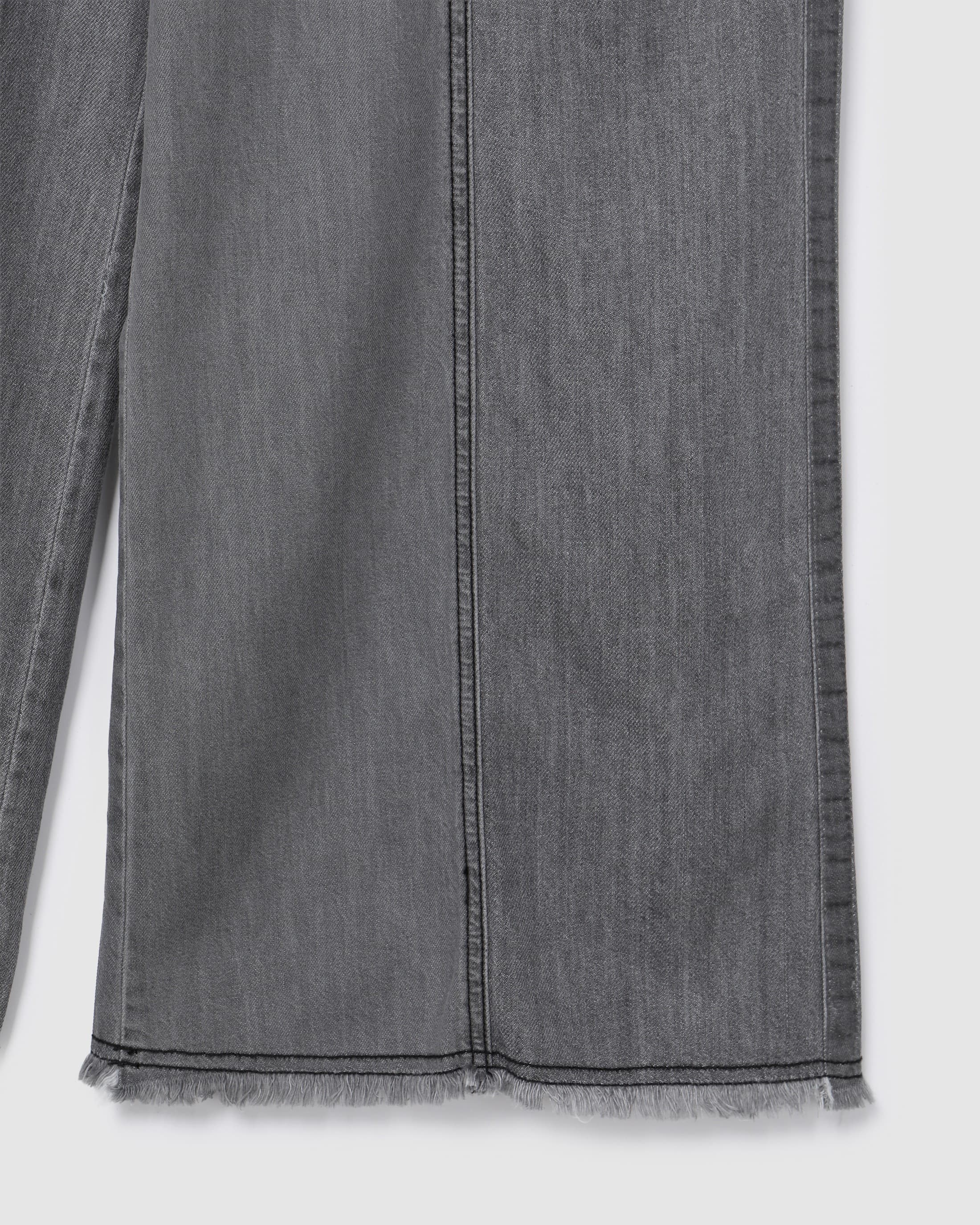 Wide Two-Tone Denim Pants Grey — vue 6