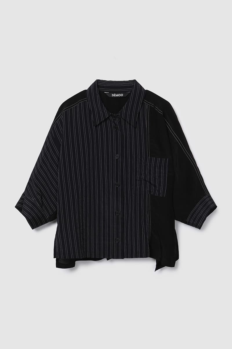 Stripe Panel Blouse Black PT — vue 1