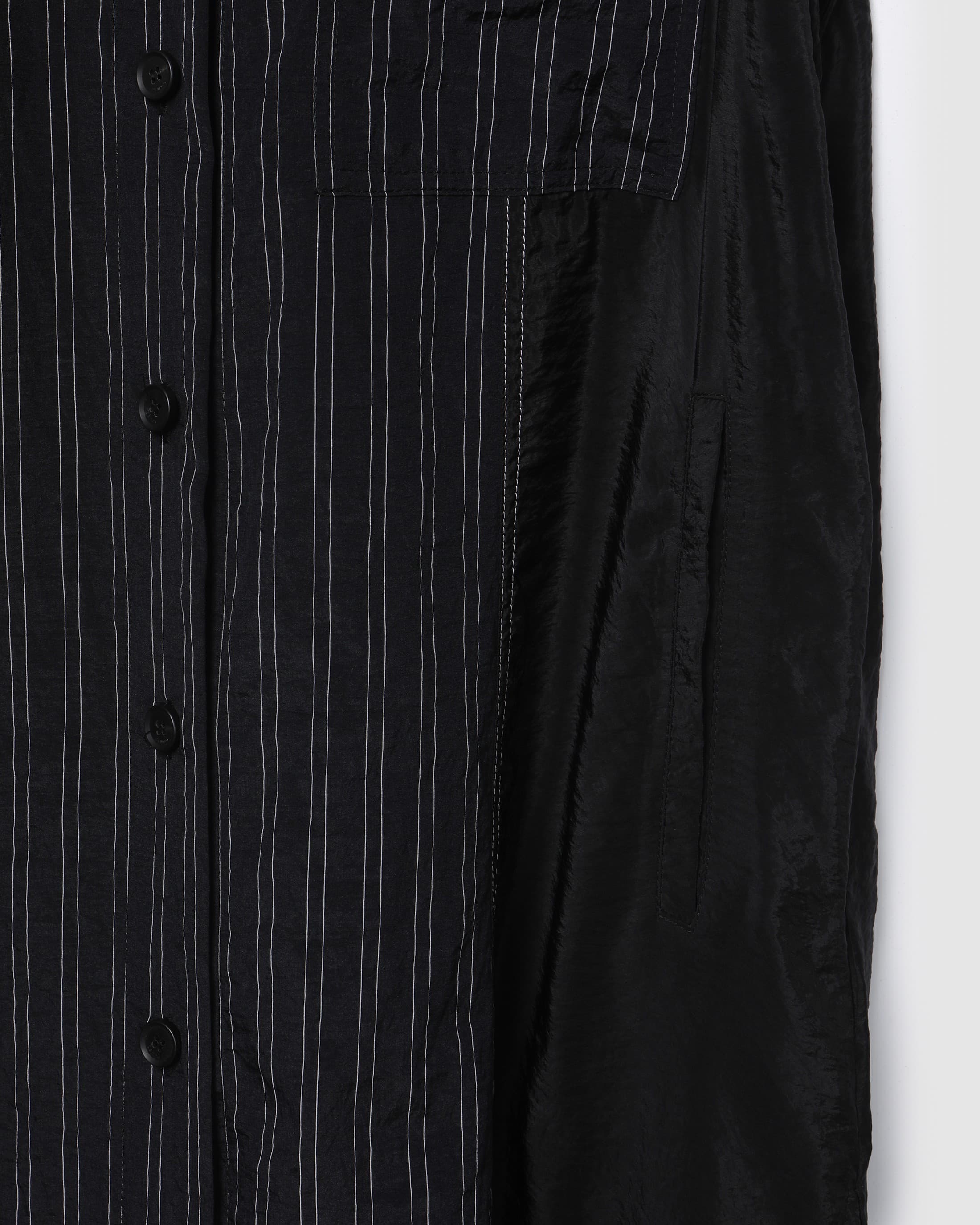 Stripe Panel Long Vest Black PT — vue 5