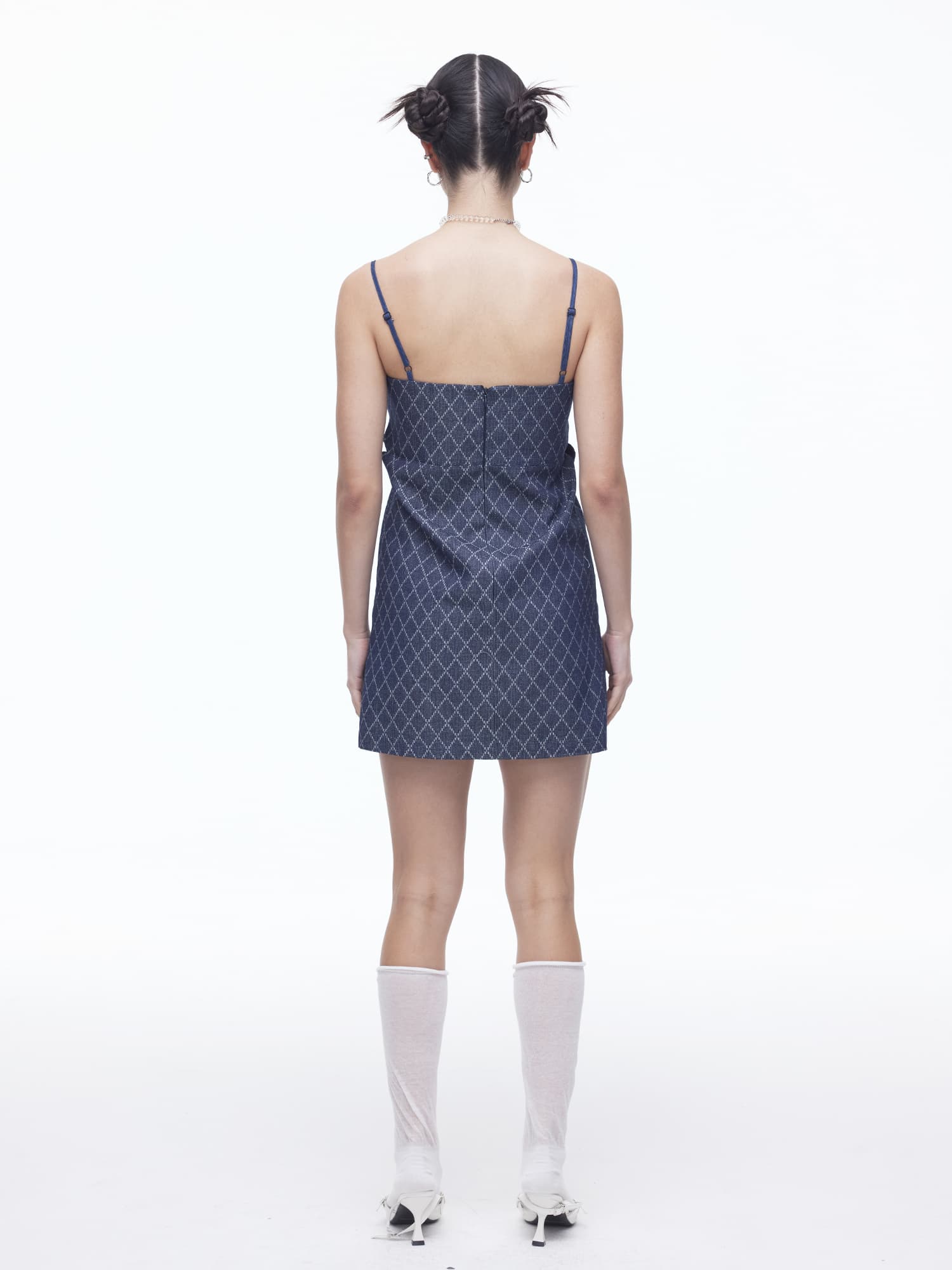 Diamond Hole Denim Dress (BL) — vue 6