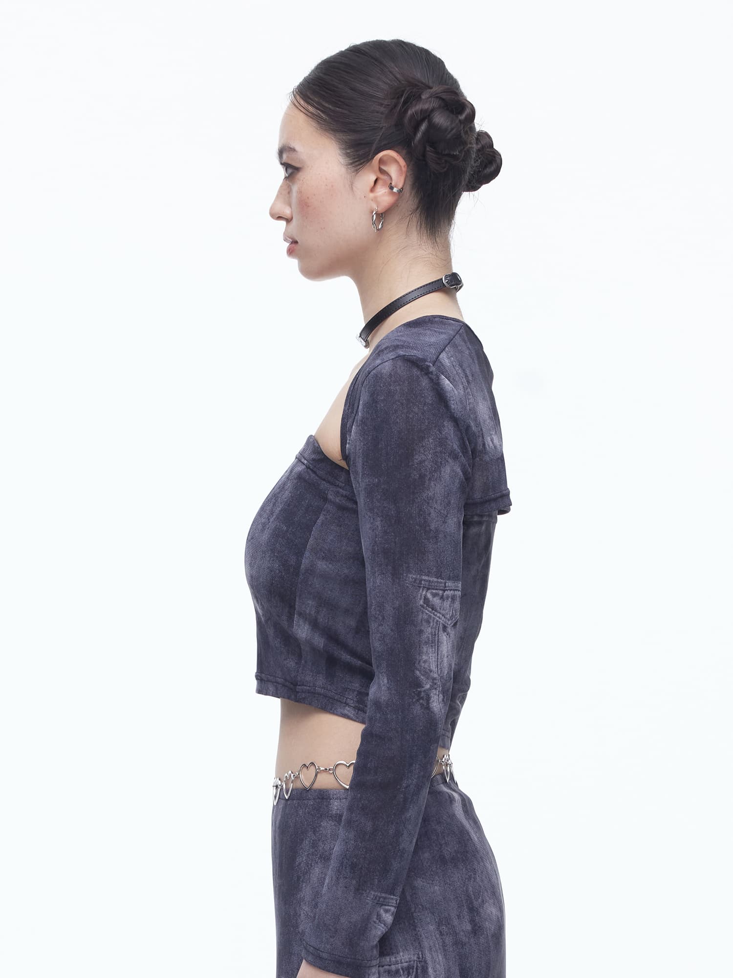 Denim Mesh Bolero (BK) — vue 3