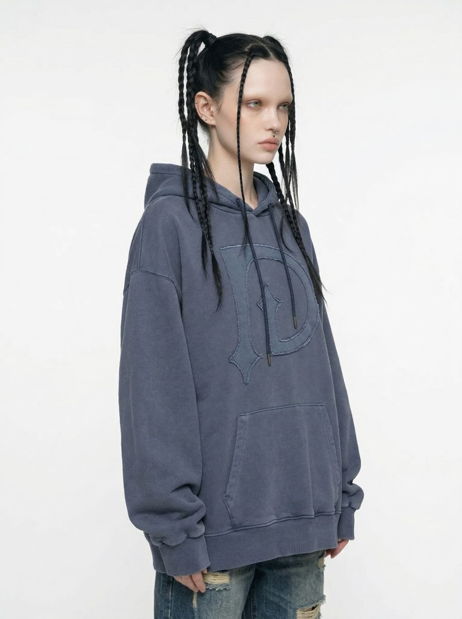 Pigment Logo Hoodie BL — vue 2