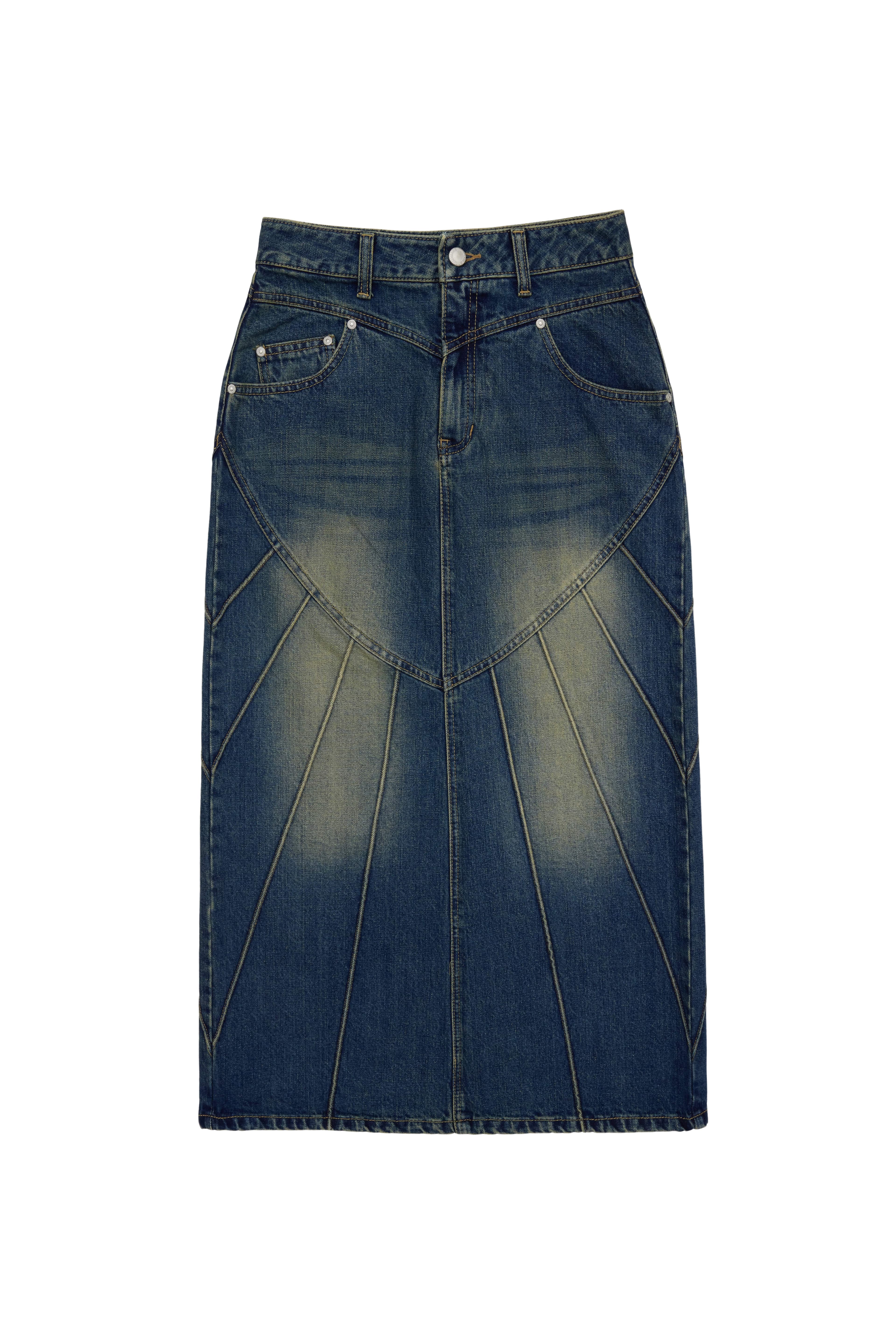 Piping Heart Denim Skirt — vue 5