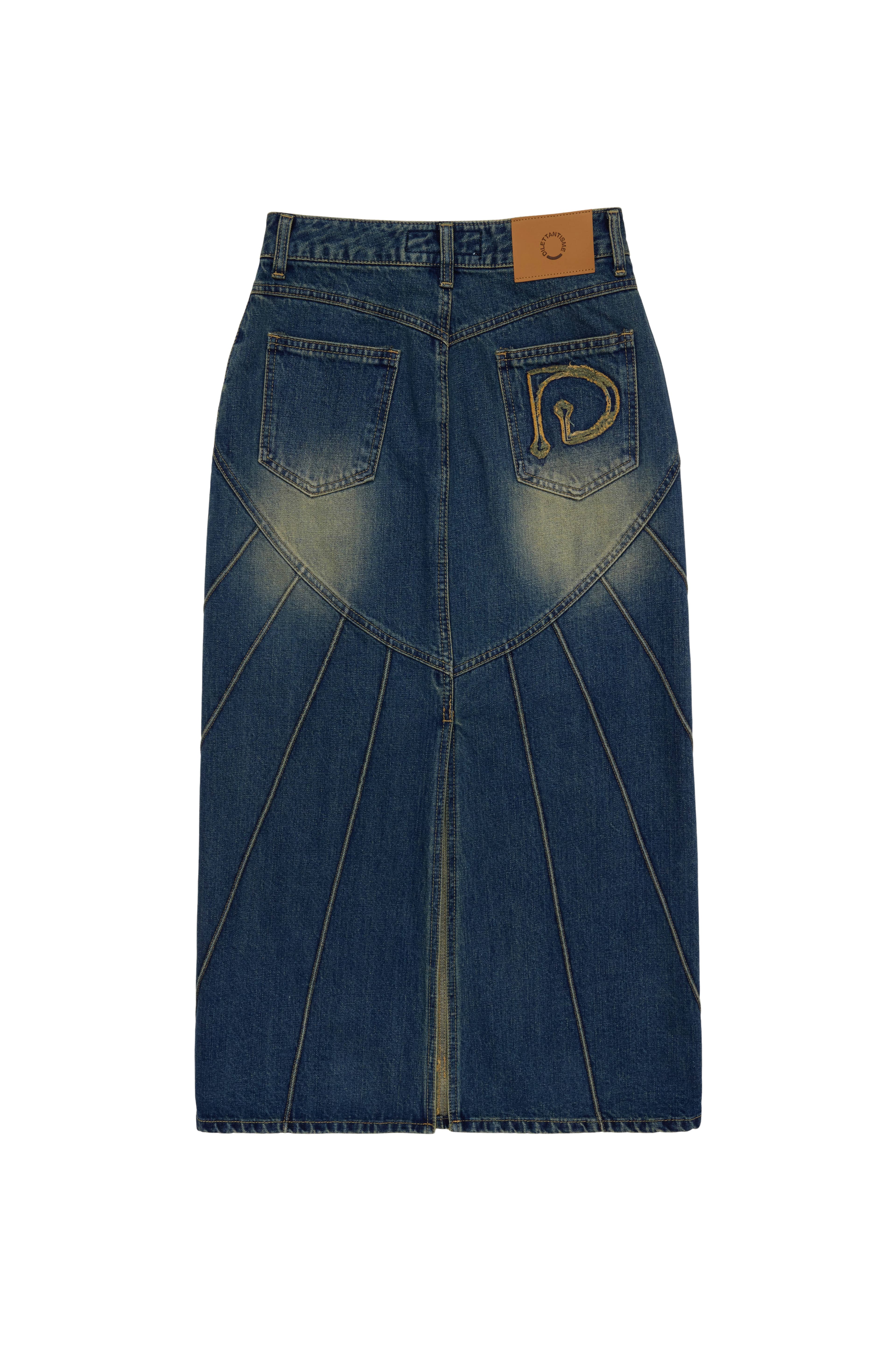 Piping Heart Denim Skirt — vue 6