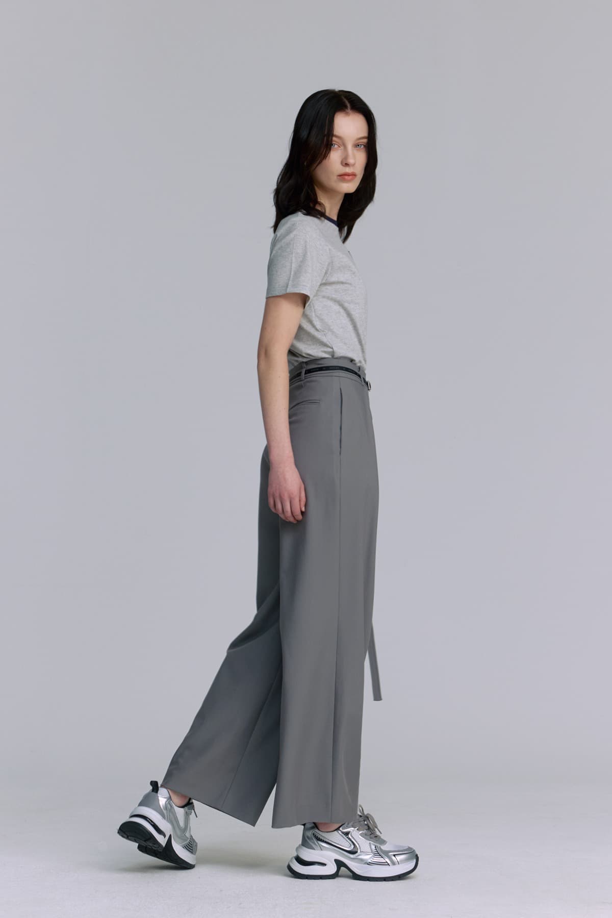 Belted Pintuck Pants (GR) — vue 7