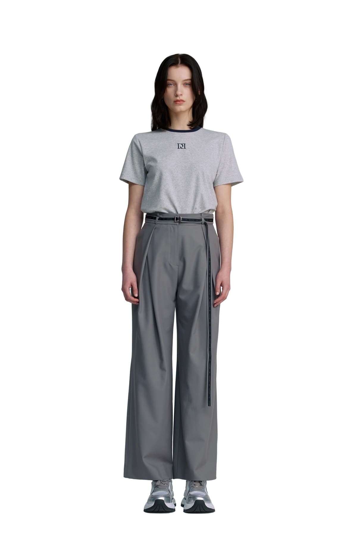 Belted Pintuck Pants (GR) — vue 1