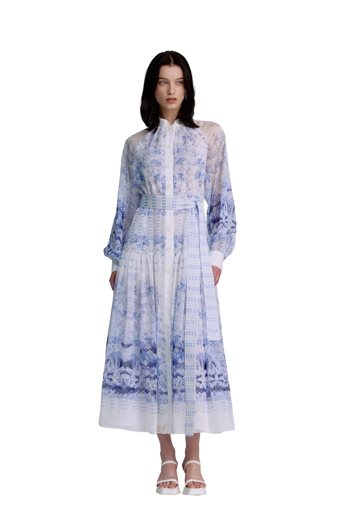 Chiffon Raglan-sleeved Dress (BN) — vue 5