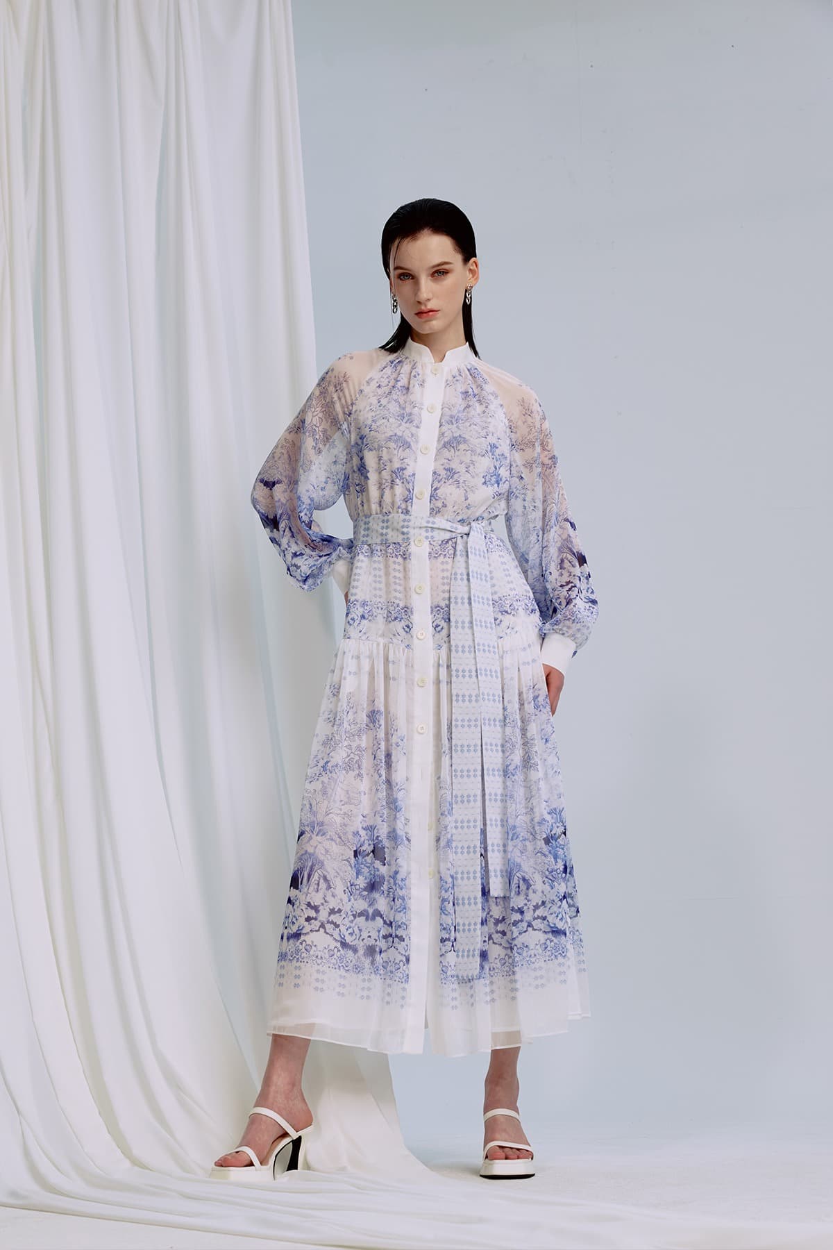 Chiffon Raglan-sleeved Dress (BN) — vue 6