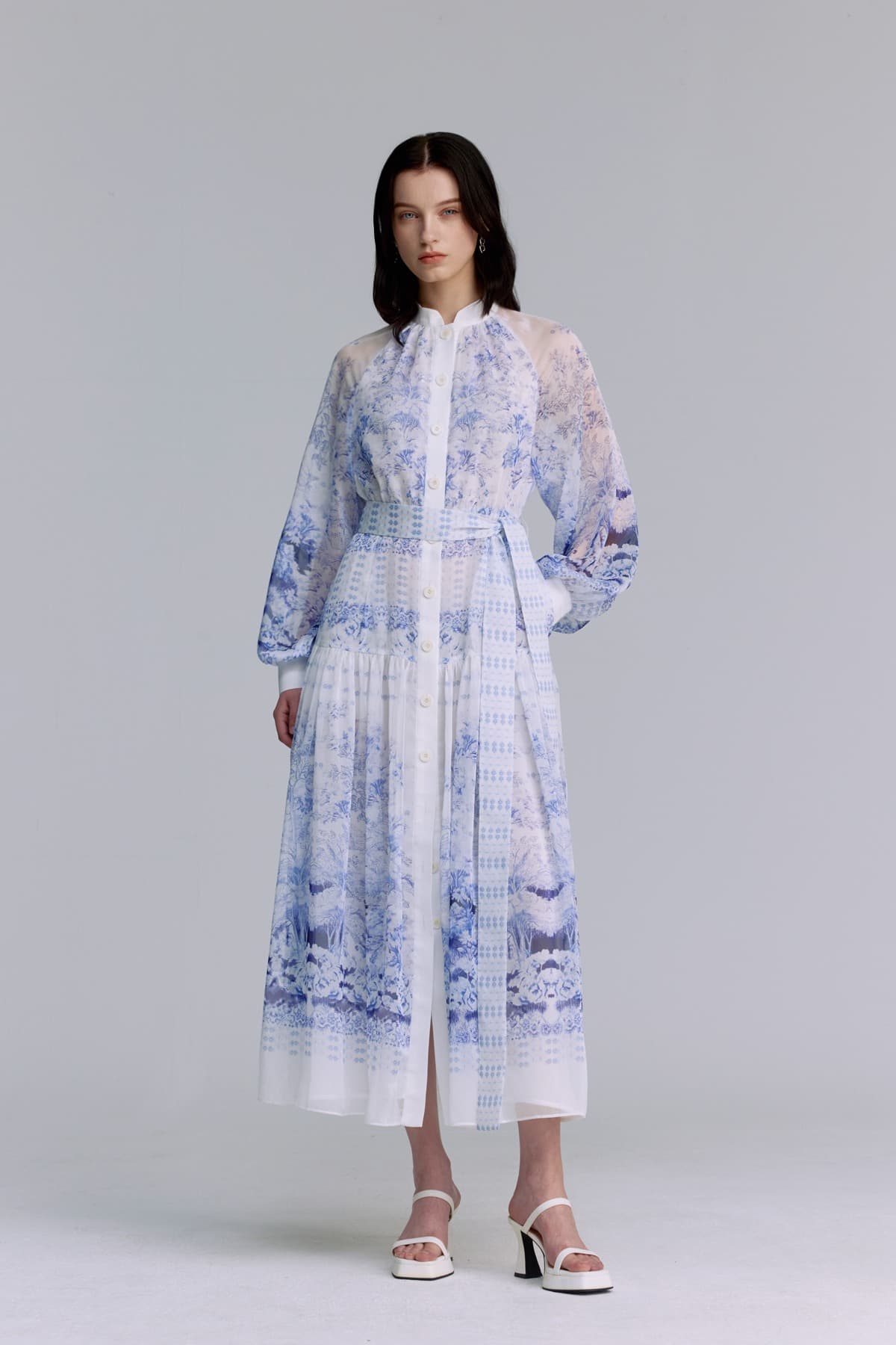 Chiffon Raglan-sleeved Dress (BN) — vue 9