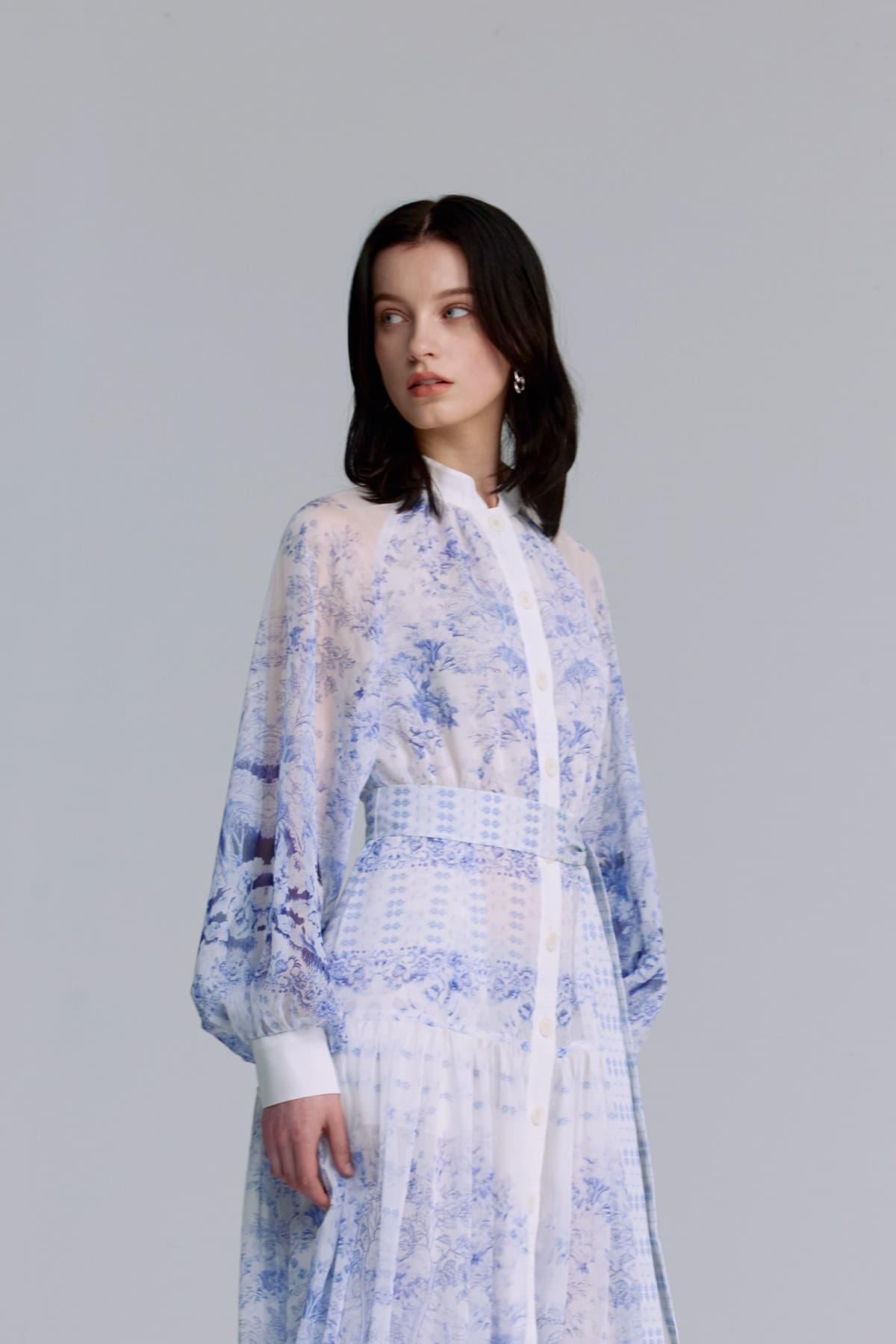 Chiffon Raglan-sleeved Dress (BN) — vue 11
