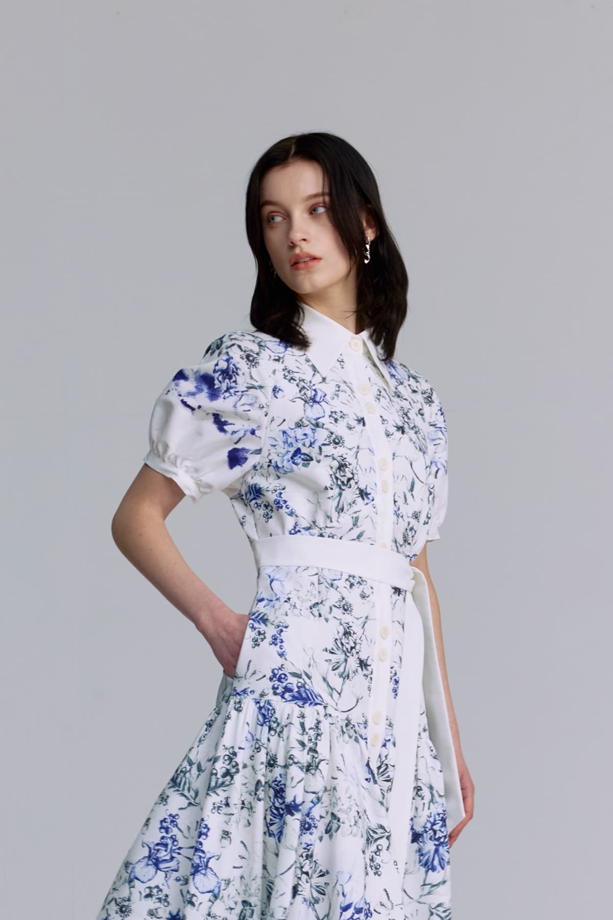 Balloon Raglan-sleeved Dress (S) — vue 8