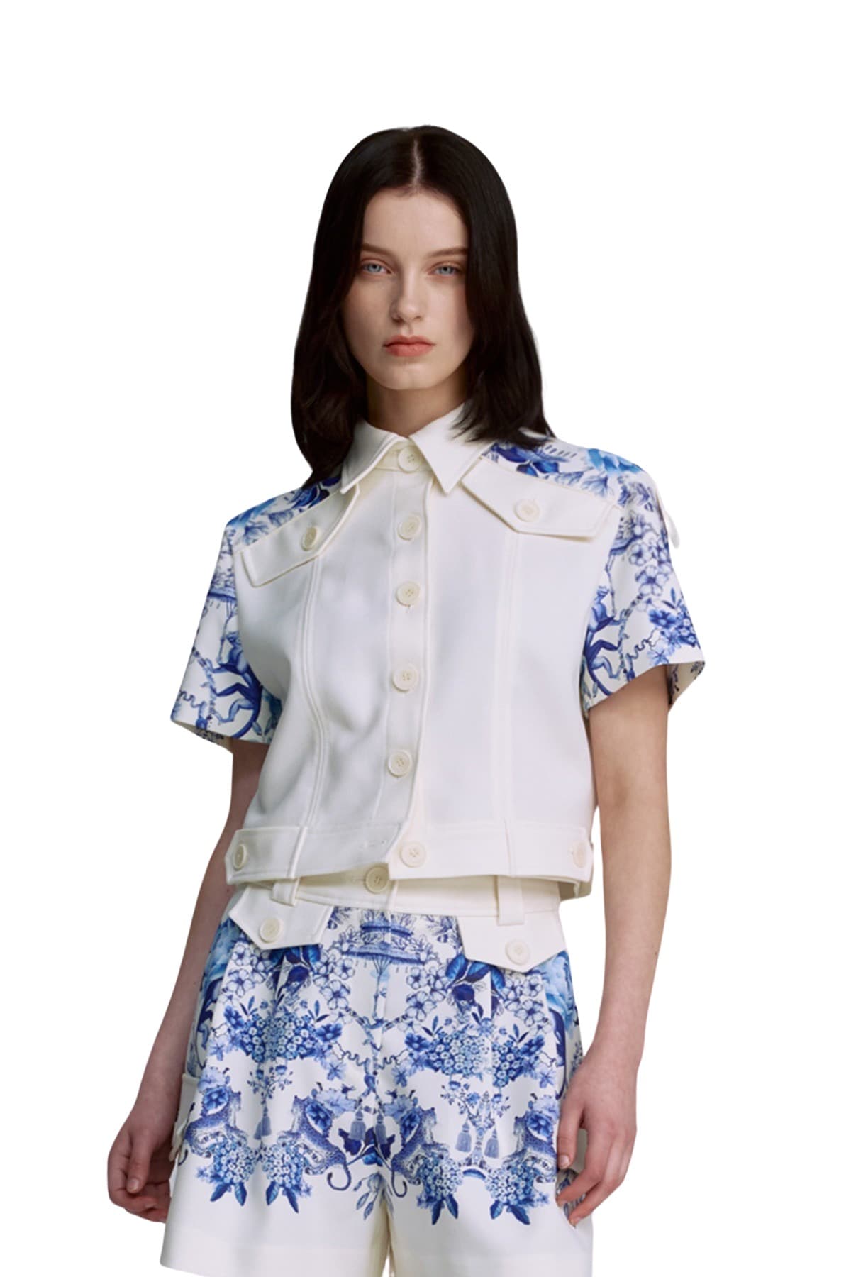 Flap Button Short-sleeved Jacket (W) — vue 5