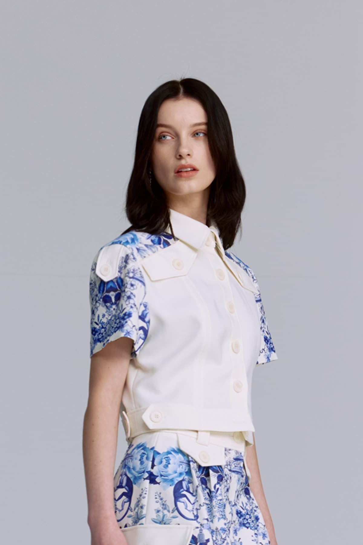 Flap Button Short-sleeved Jacket (W) — vue 7