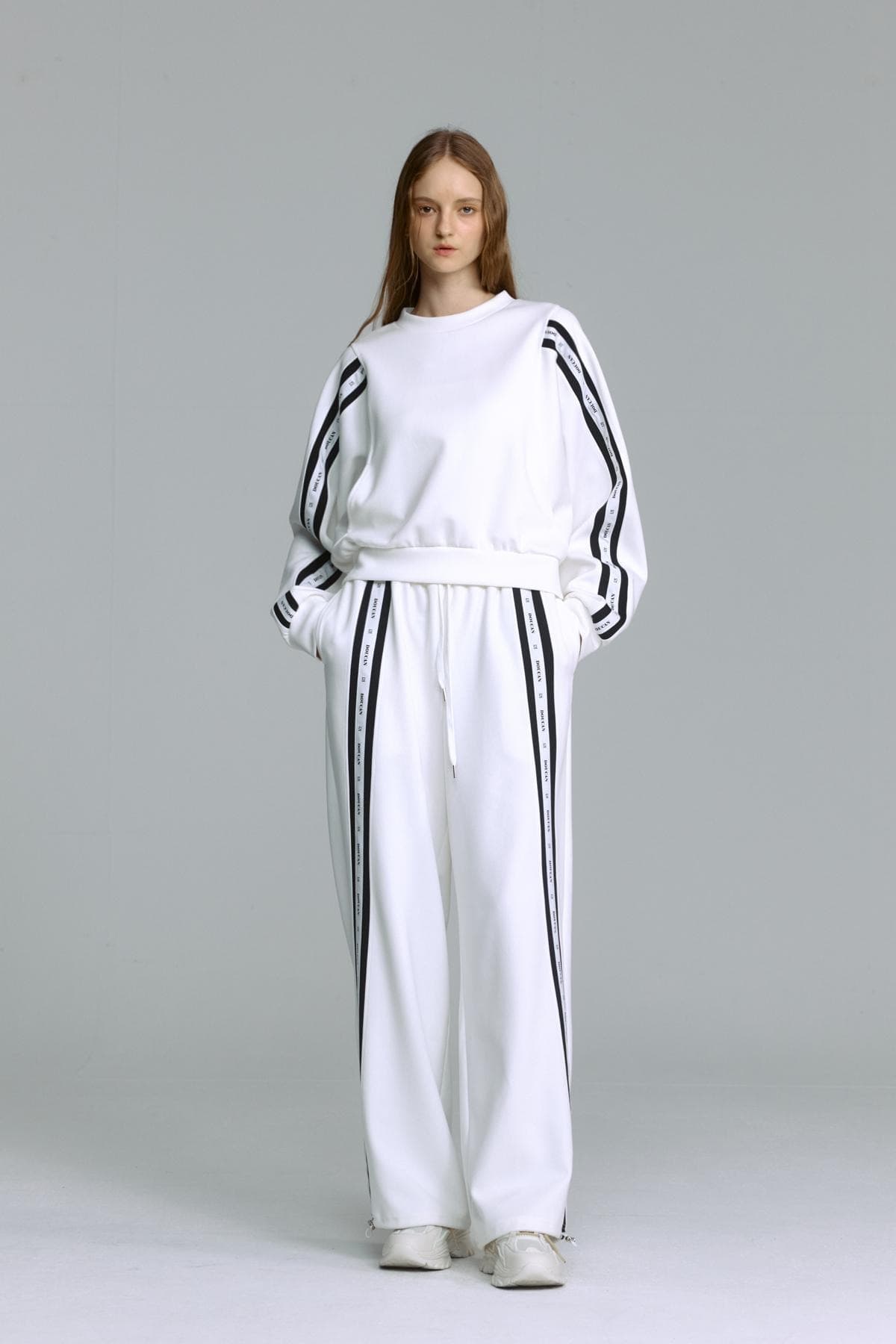Taping Sweatshirt (WHITE) — vue 6