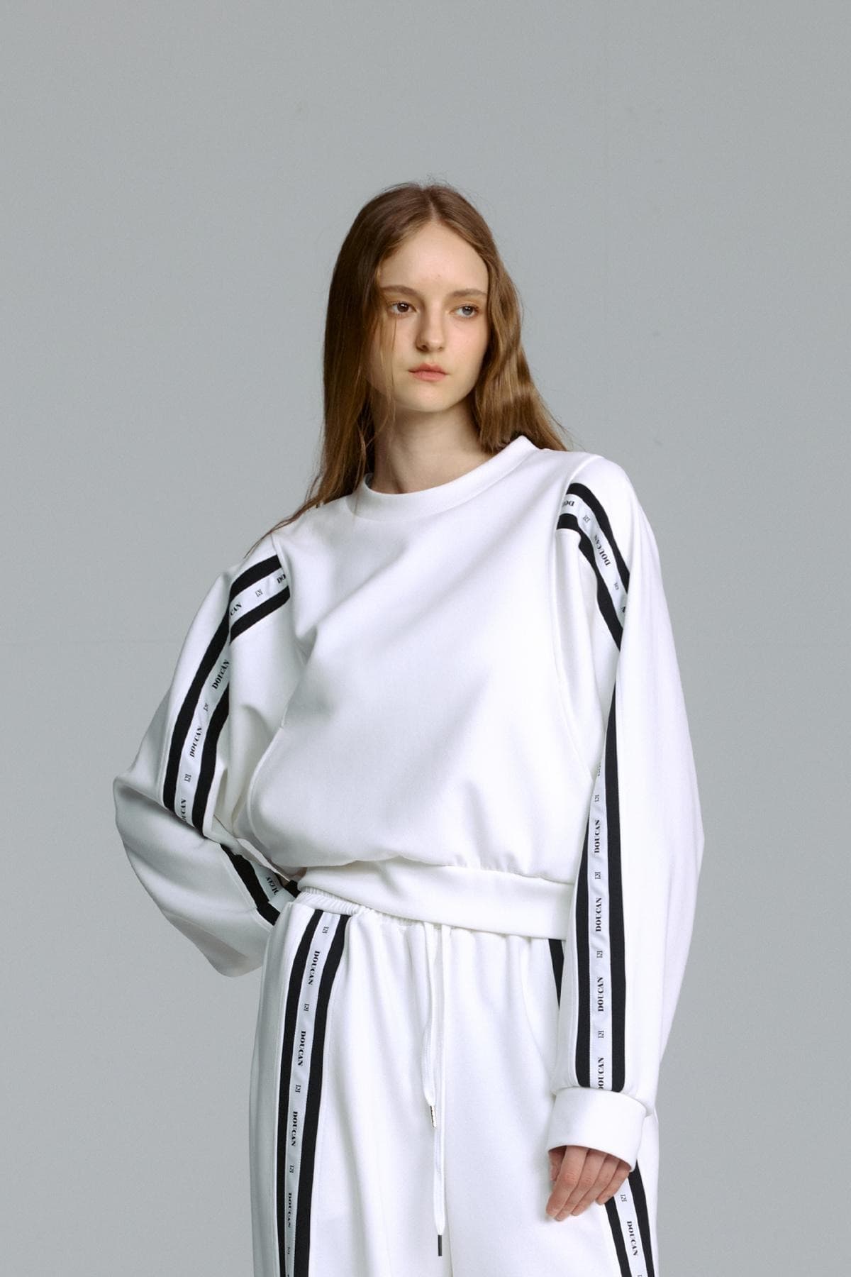 Taping Sweatshirt (WHITE) — vue 8