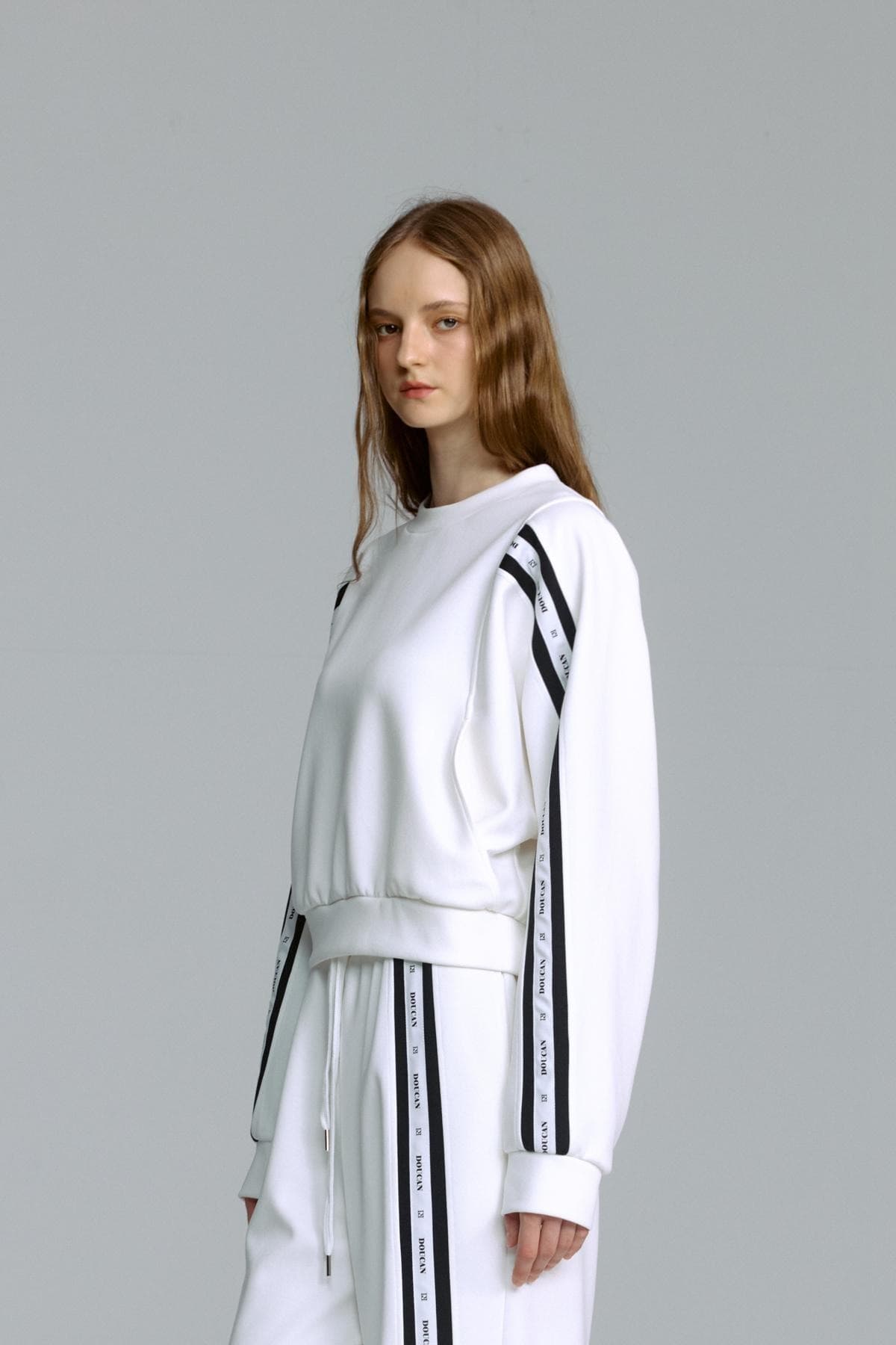Taping Sweatshirt (WHITE) — vue 9