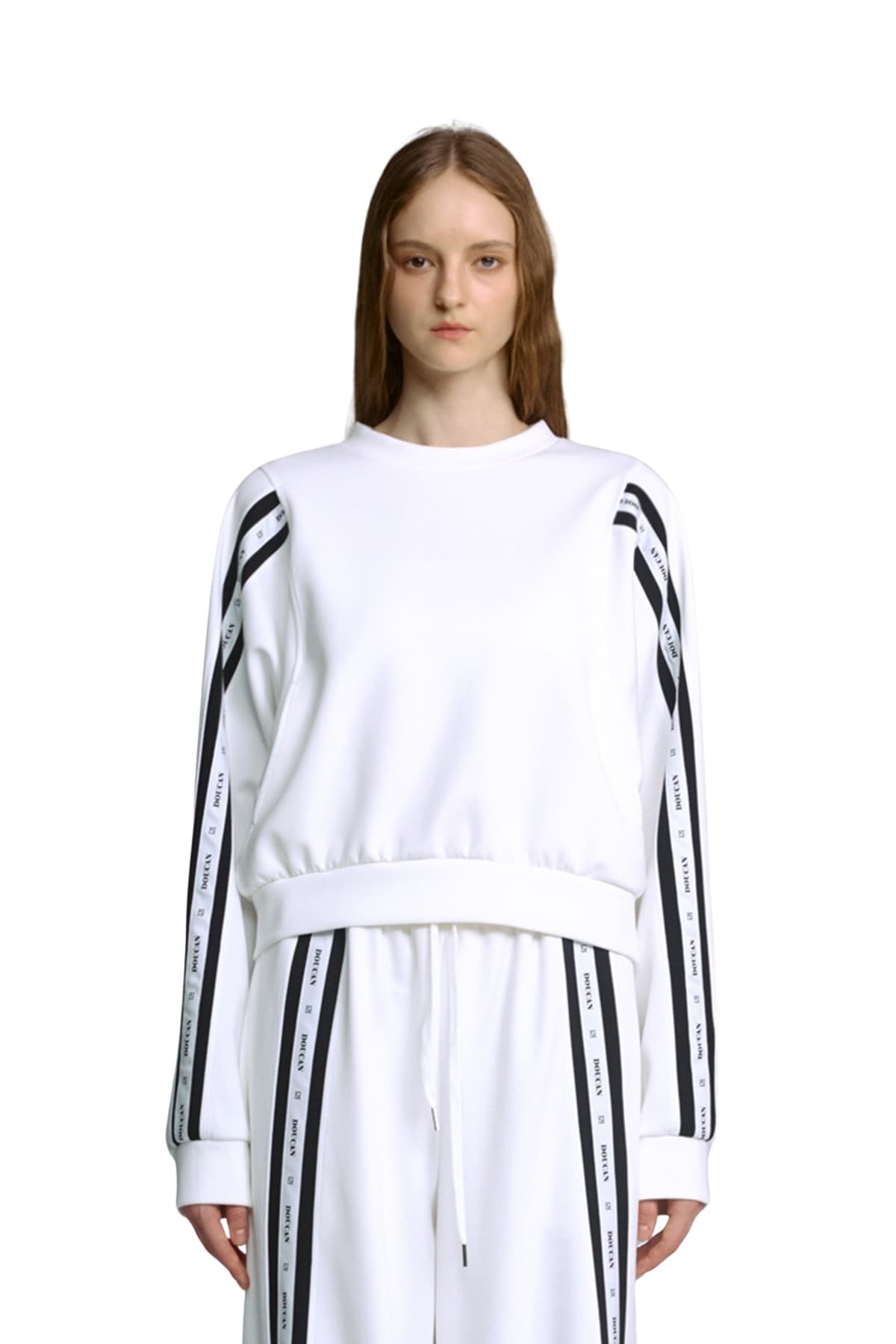 Taping Sweatshirt (WHITE) — vue 1