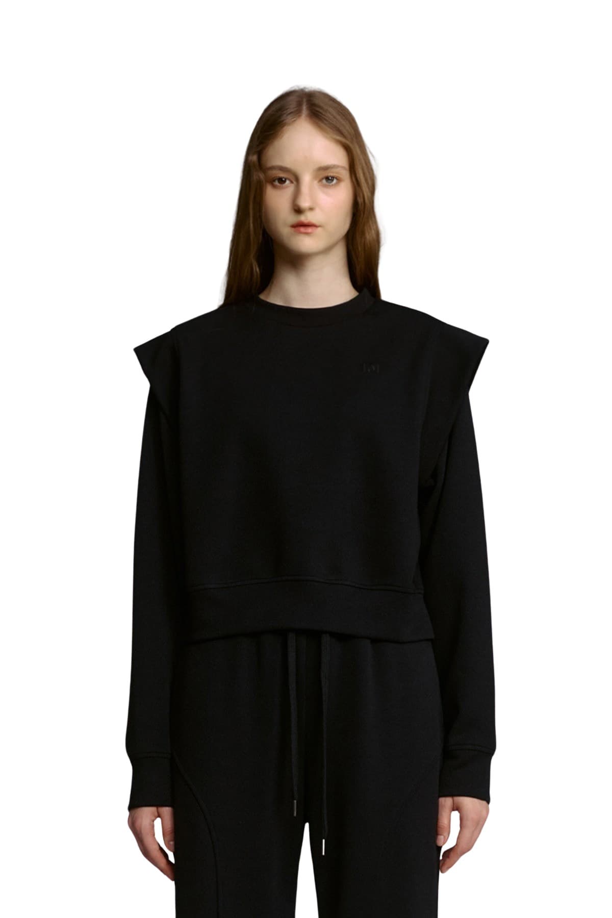 Cap Sleeve Sweatshirt (BLACK) — vue 1
