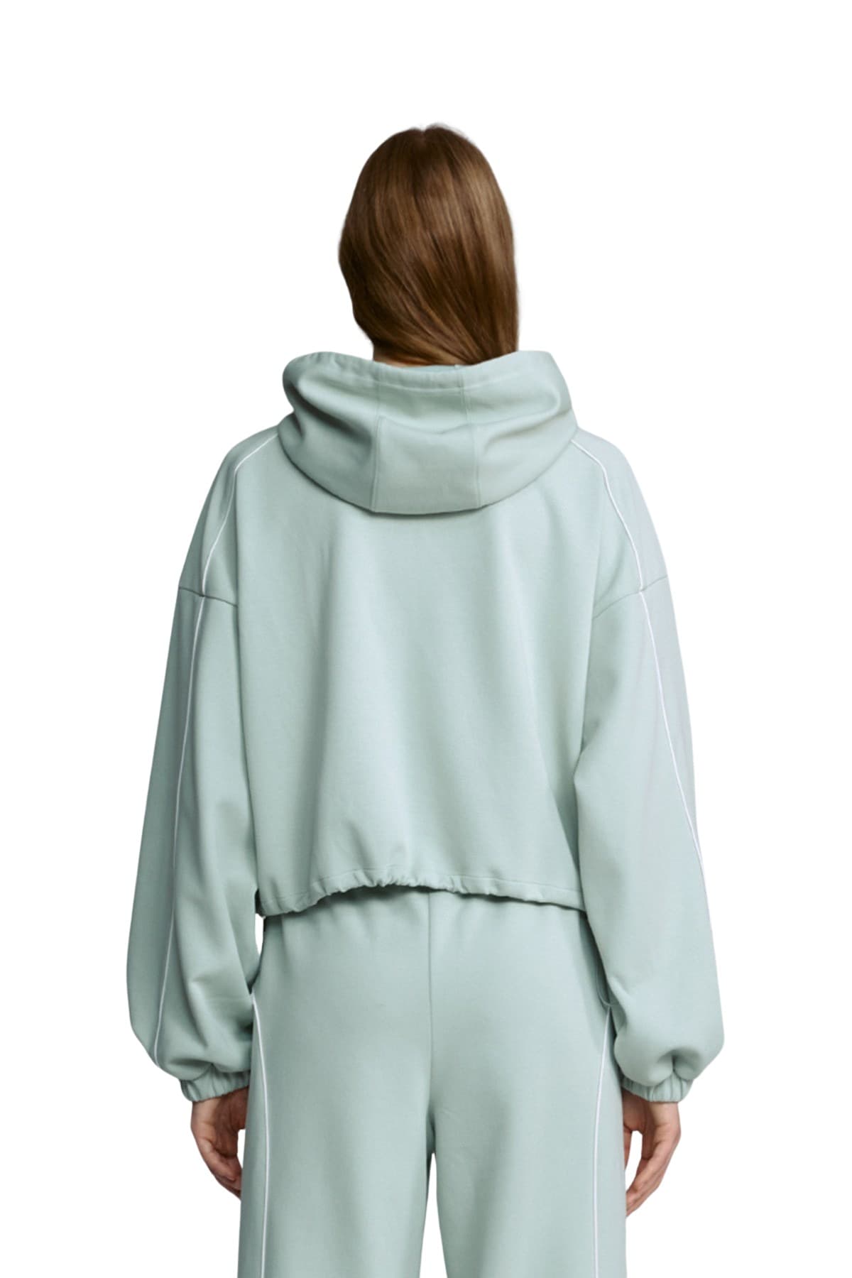 Piping Hooded Sweatshirt (MINT) — vue 4