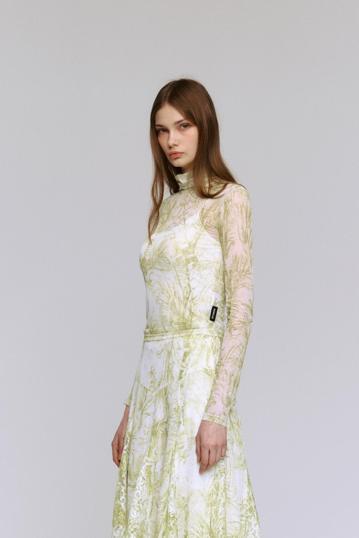 Mesh Print Turtleneck T-shirt (OG) — vue 10