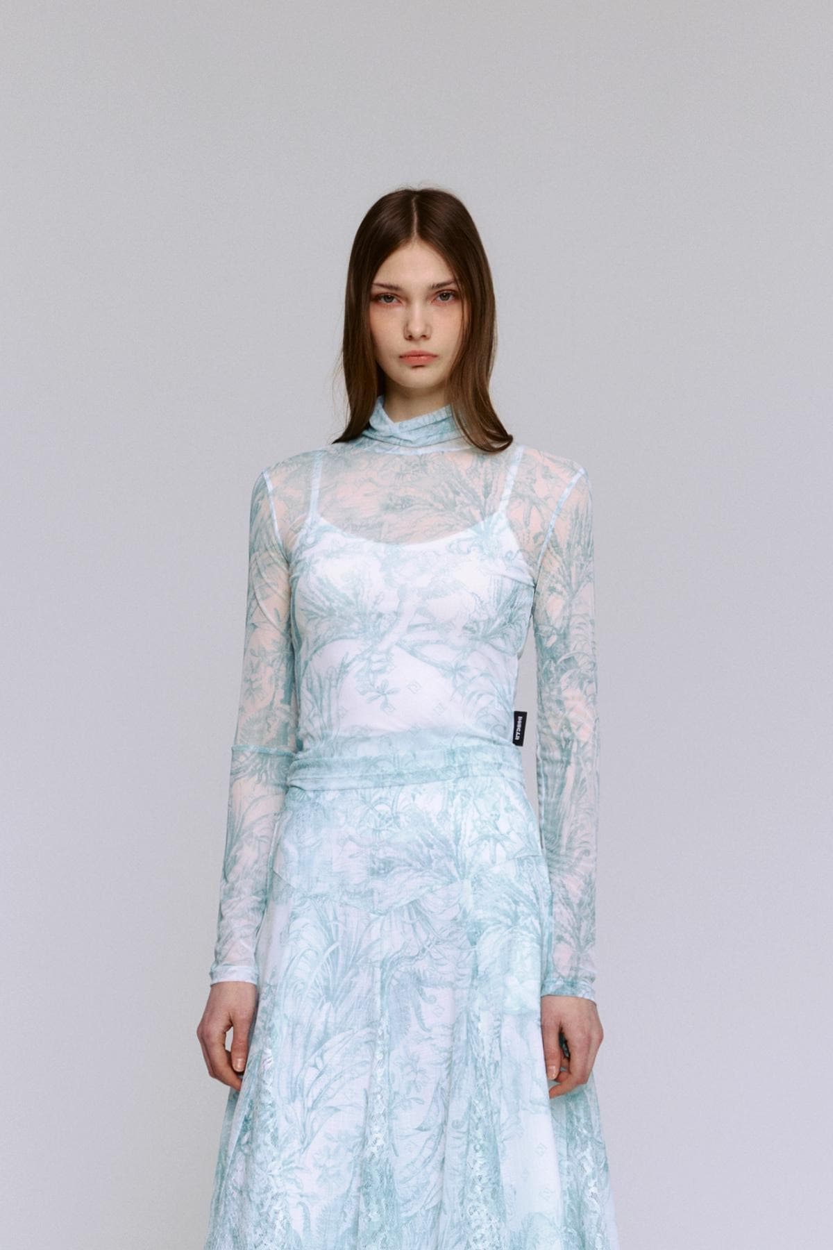 Mesh Print Turtleneck T-shirt (MT) — vue 9
