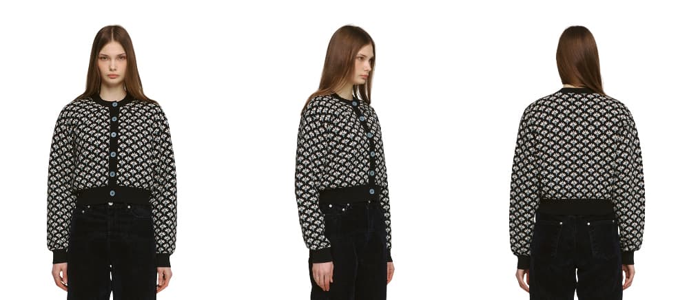 Jacquard Round Cardigan (BK) — vue 15