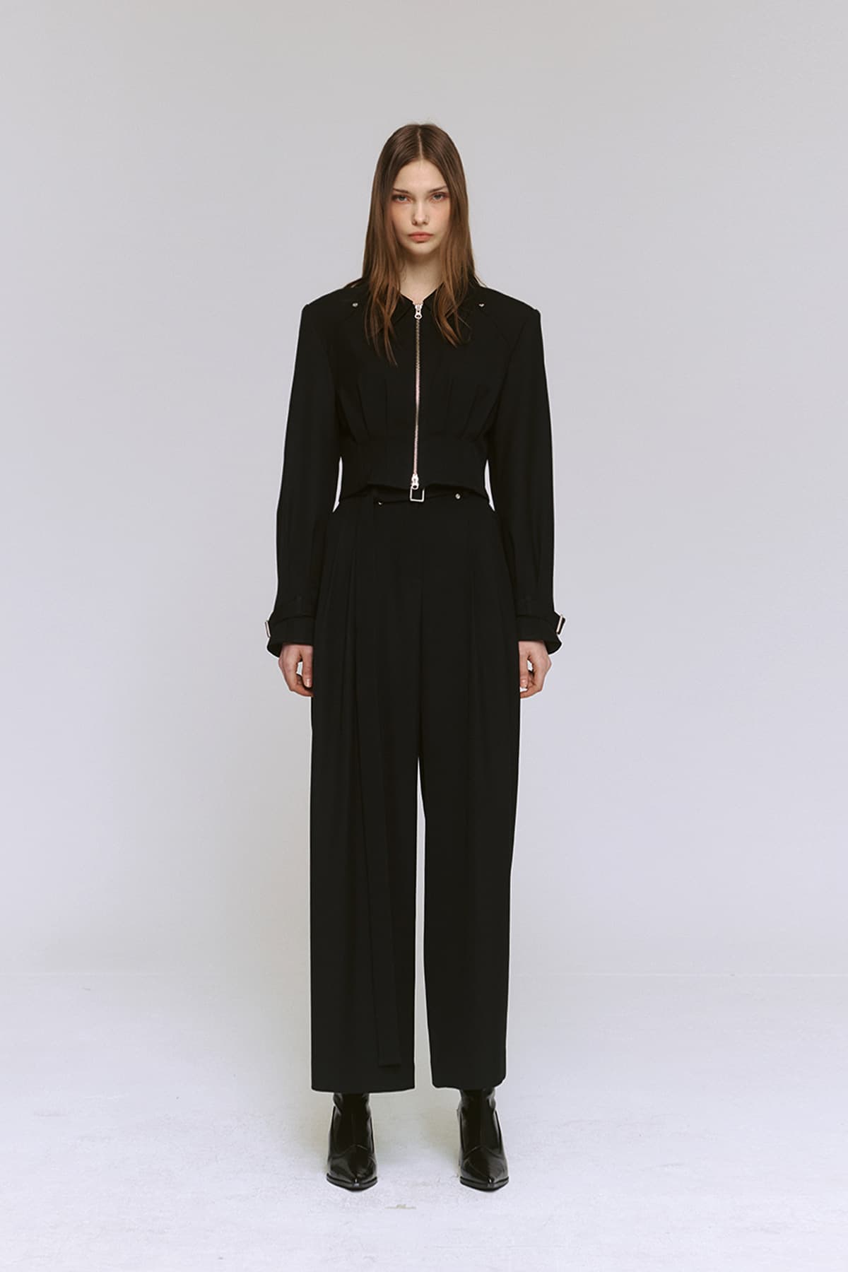 Pintuck Cropped Jacket (B) — vue 12