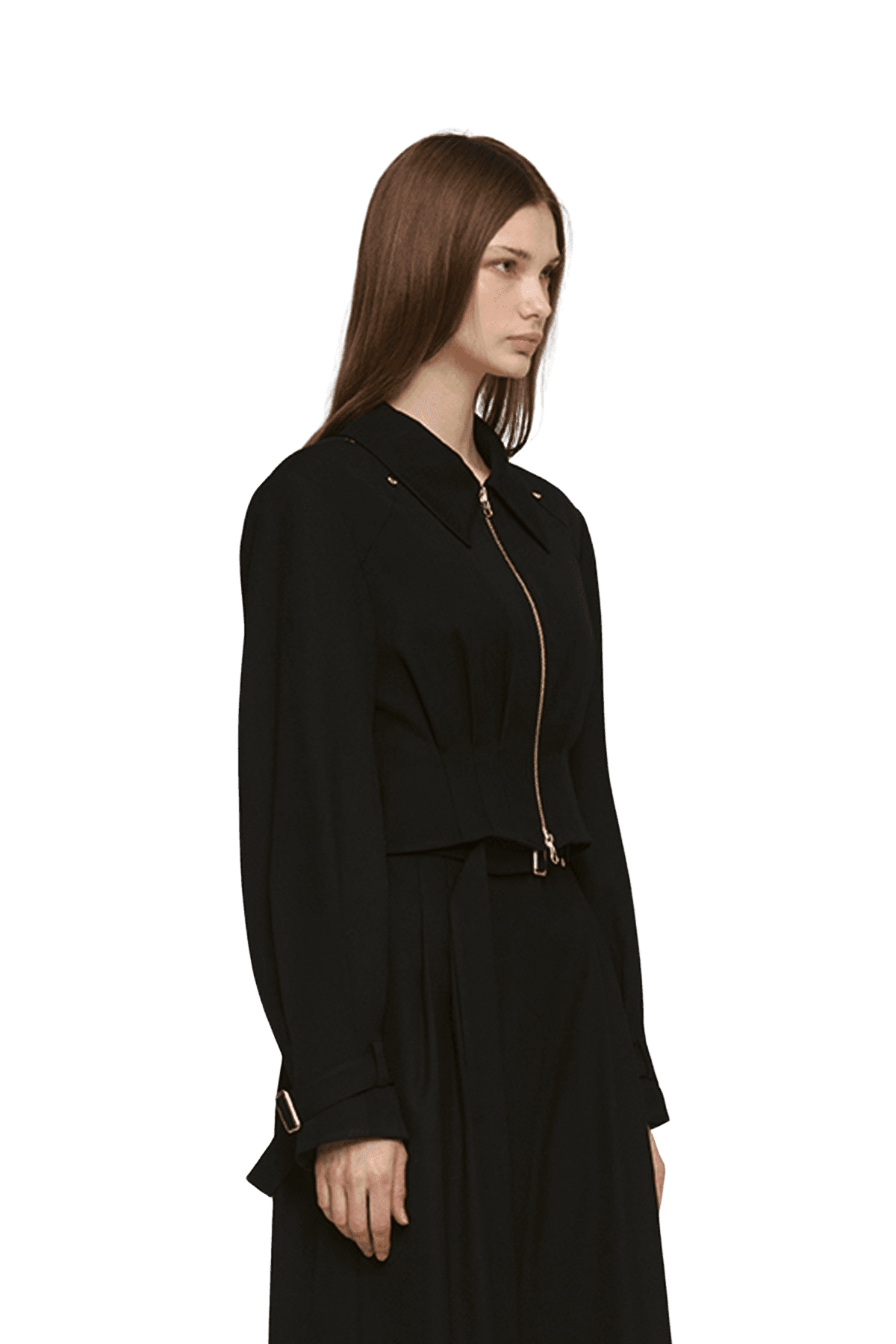 Pintuck Cropped Jacket (B) — vue 3